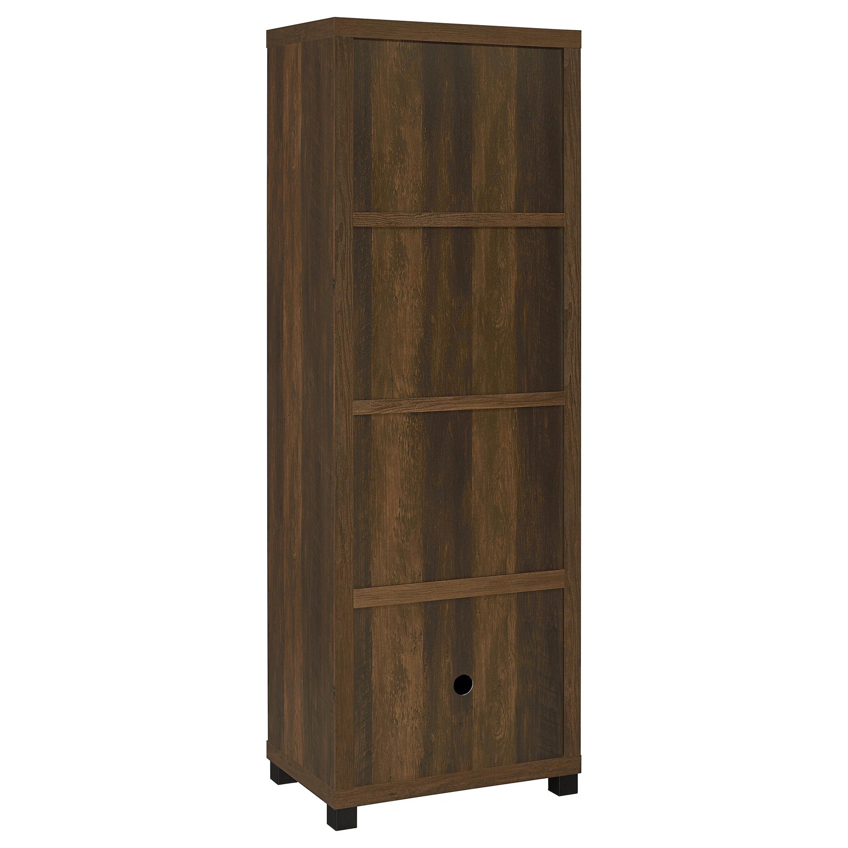 Sachin 3-shelf Engineered Wood Media Tower Dark Pine - Tampa Furniture Outlet