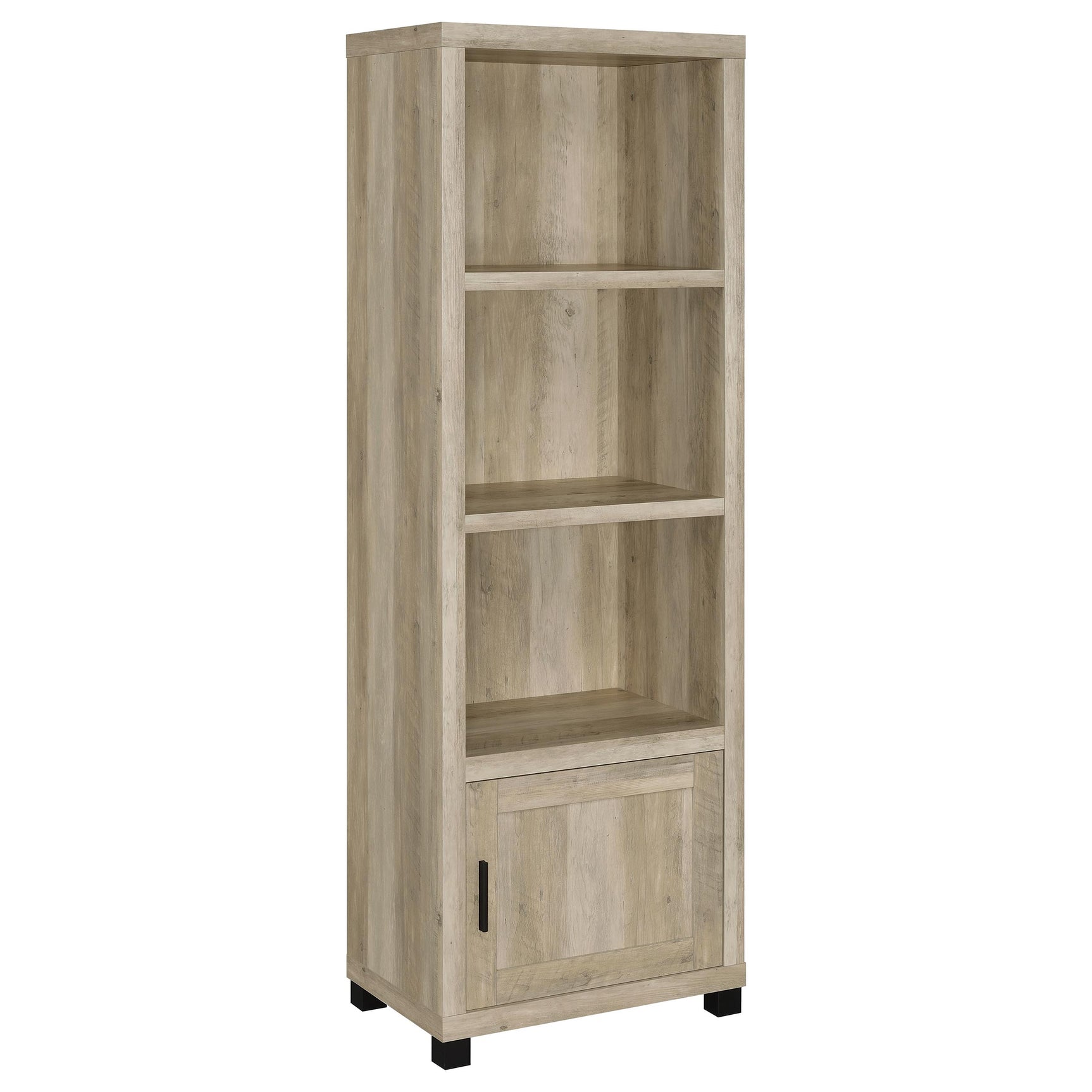 Tampa Furniture Outlet - Coaster - Sachin 3-shelf Engineered Wood Media Tower Distressed Pine - 707746