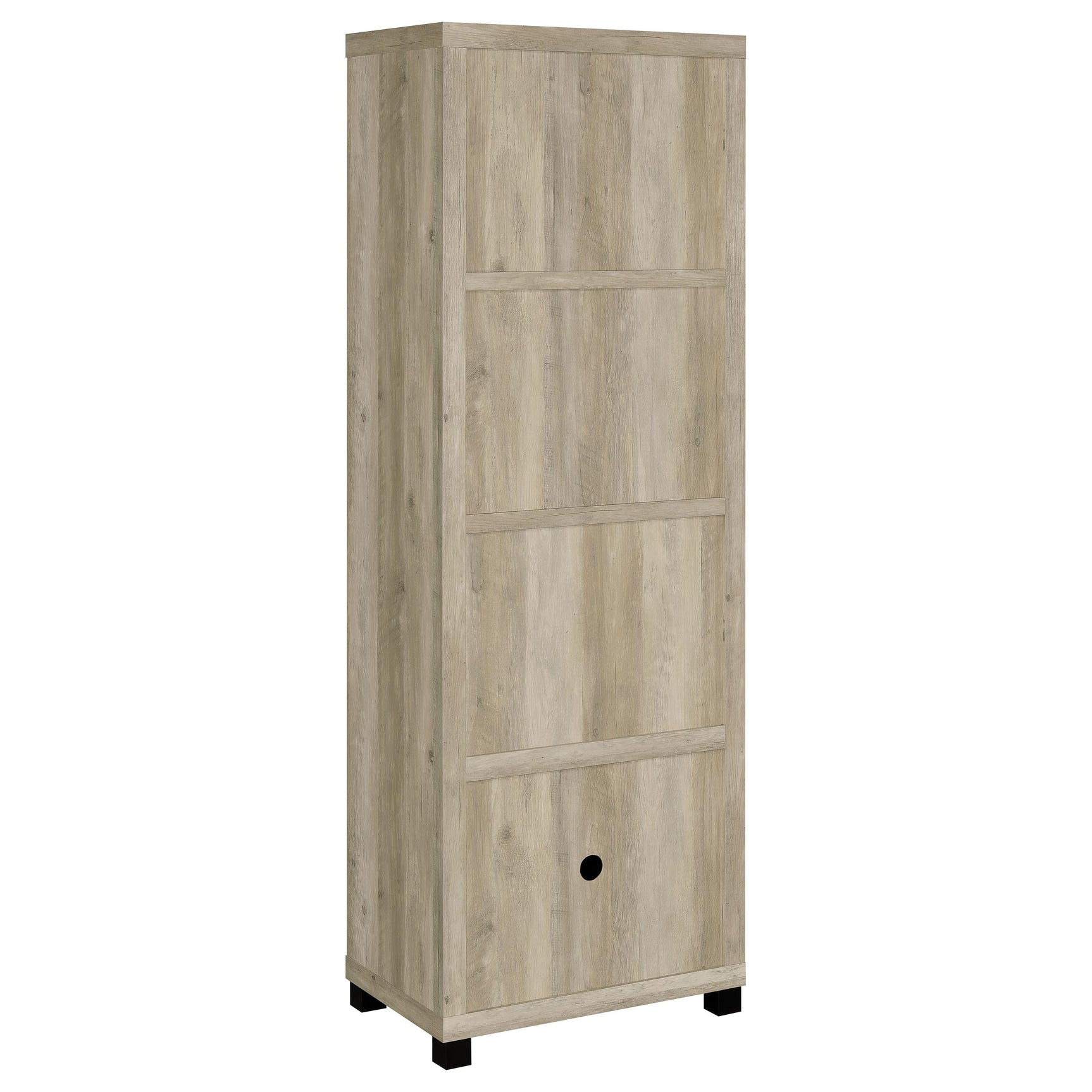 Sachin 3-shelf Engineered Wood Media Tower Distressed Pine - Tampa Furniture Outlet