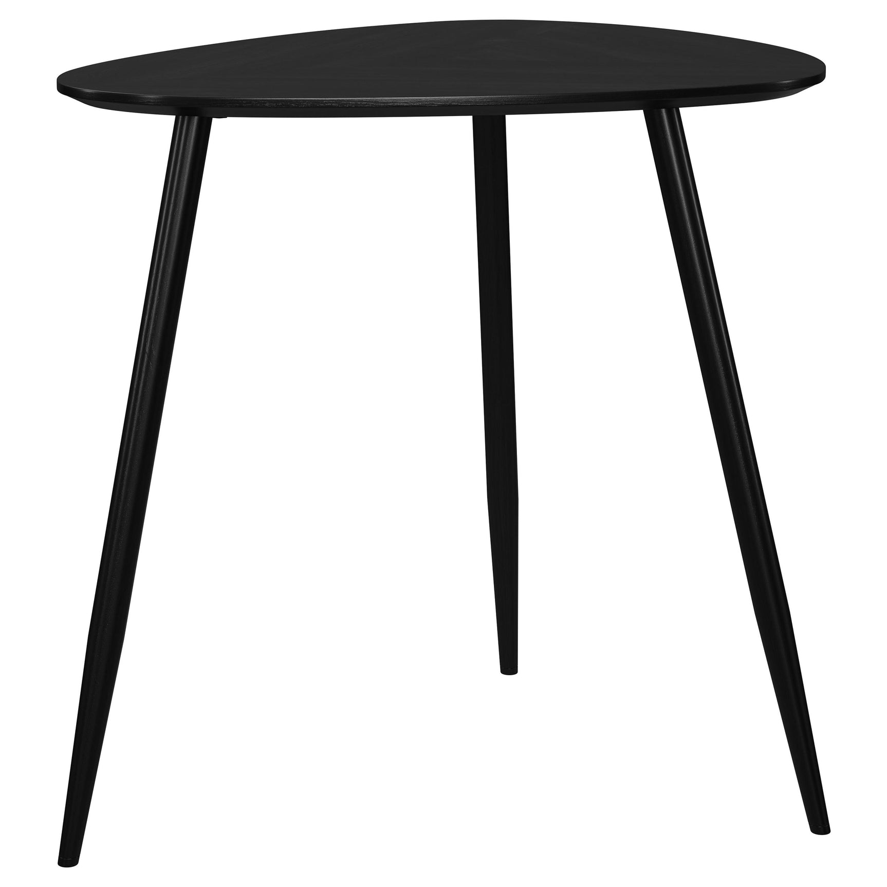 Odessa Triangular Solid Wood End Table Black - Tampa Furniture Outlet