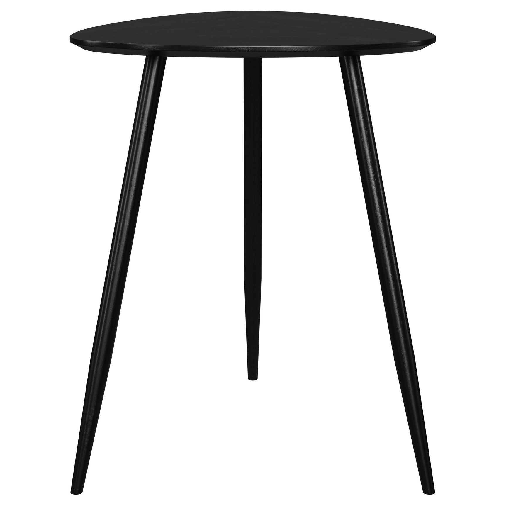 Odessa Triangular Solid Wood End Table Black - Tampa Furniture Outlet