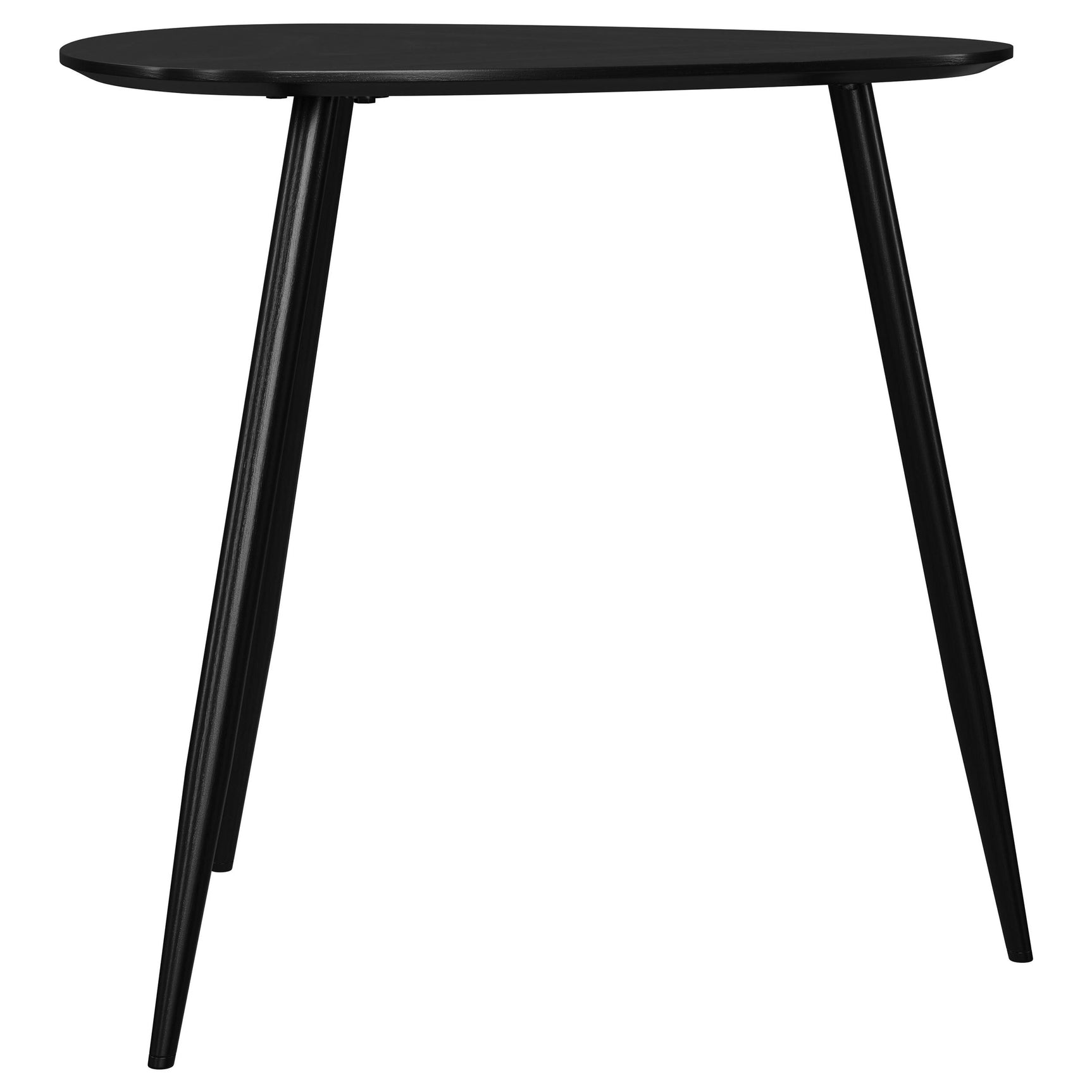 Odessa Triangular Solid Wood End Table Black - Tampa Furniture Outlet