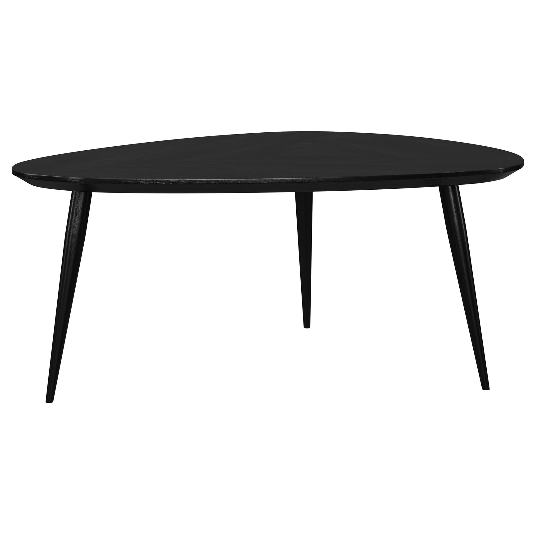 Odessa Triangular Solid Wood Coffee Table Black - Tampa Furniture Outlet