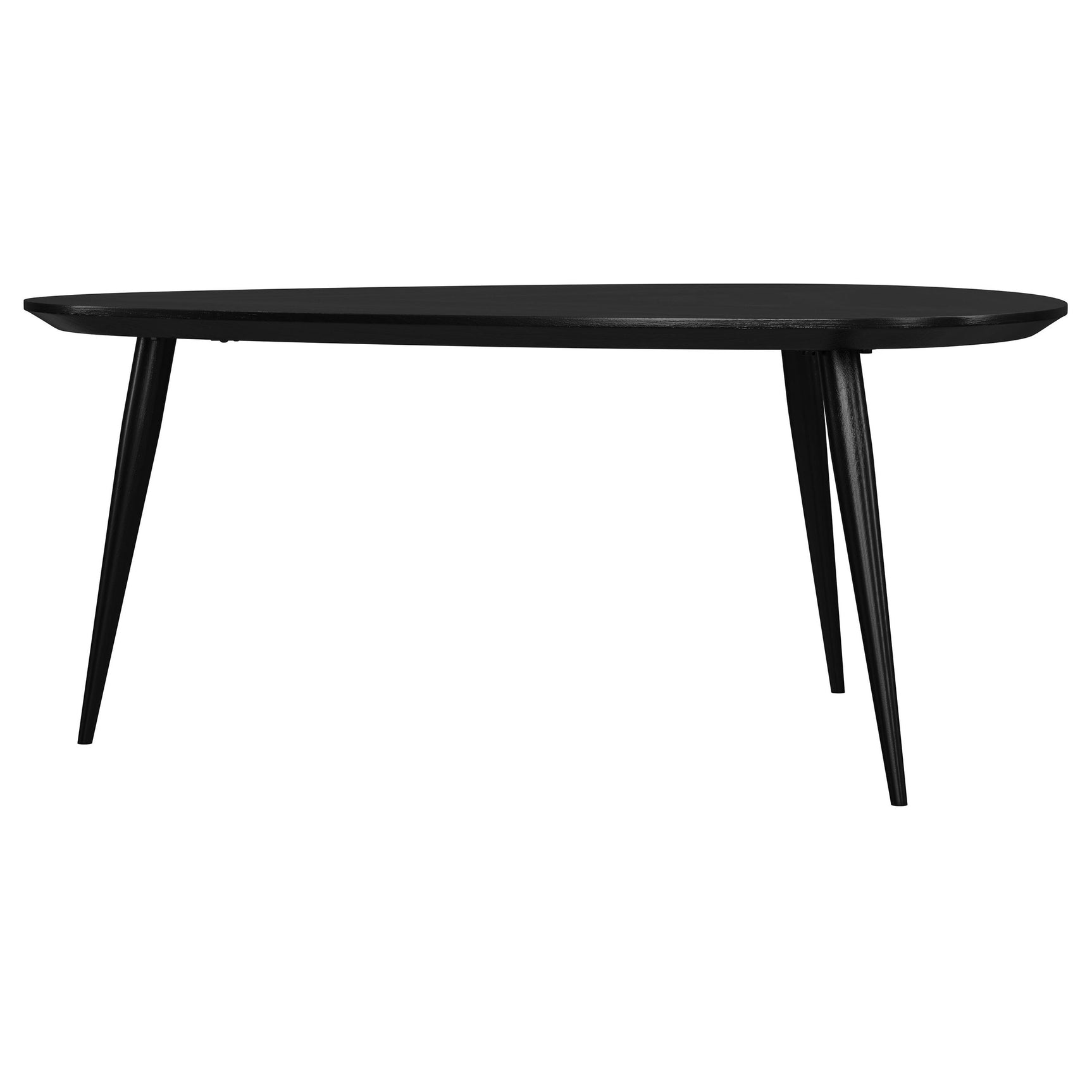 Odessa Triangular Solid Wood Coffee Table Black - Tampa Furniture Outlet
