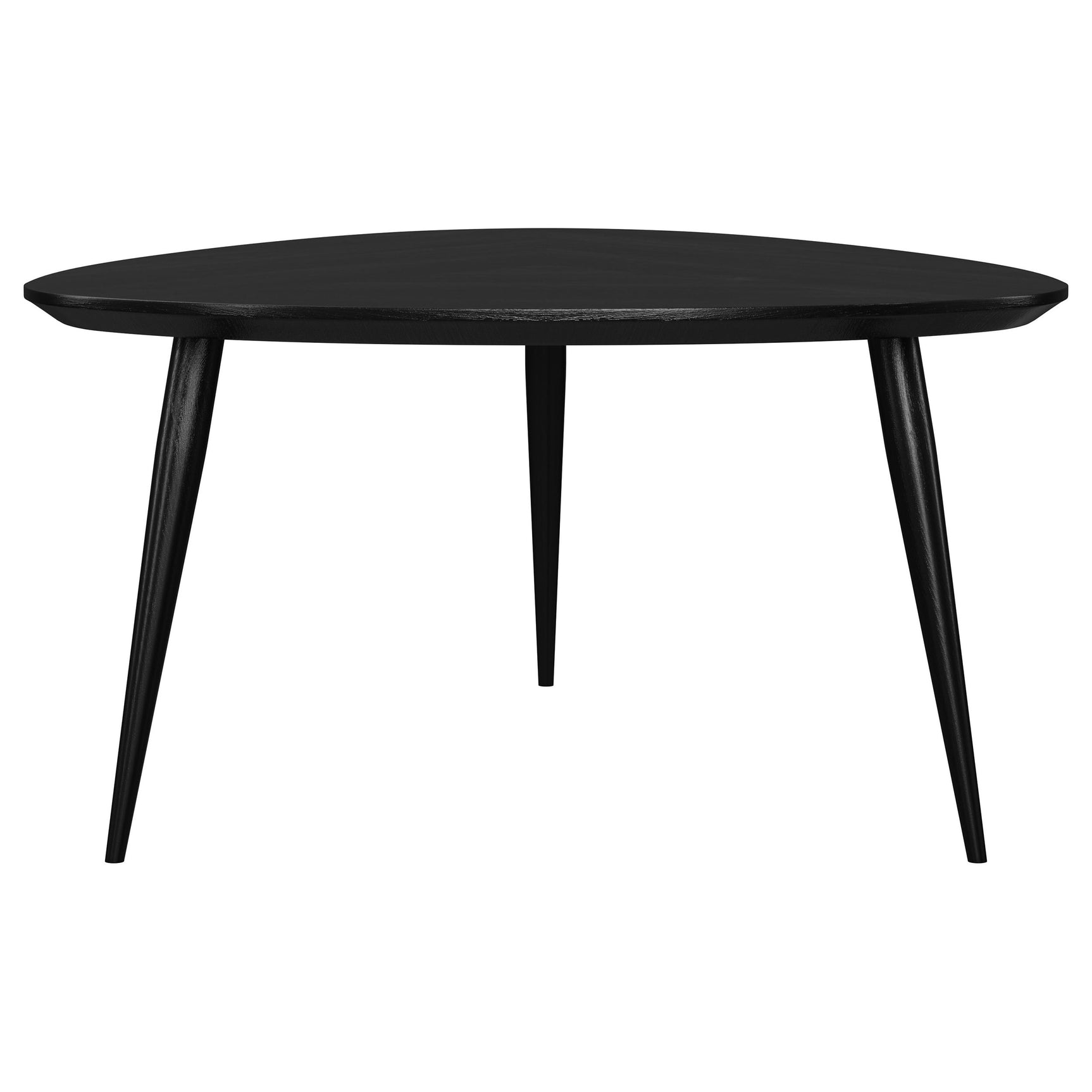 Odessa Triangular Solid Wood Coffee Table Black - Tampa Furniture Outlet