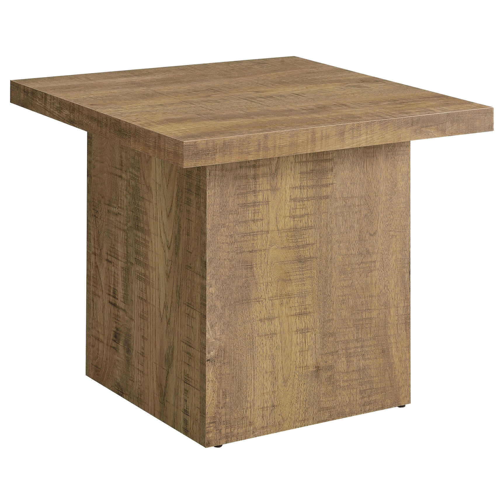 Tampa Furniture Outlet - Coaster - Devar Square Engineered Wood End Table Mango Brown - 708067