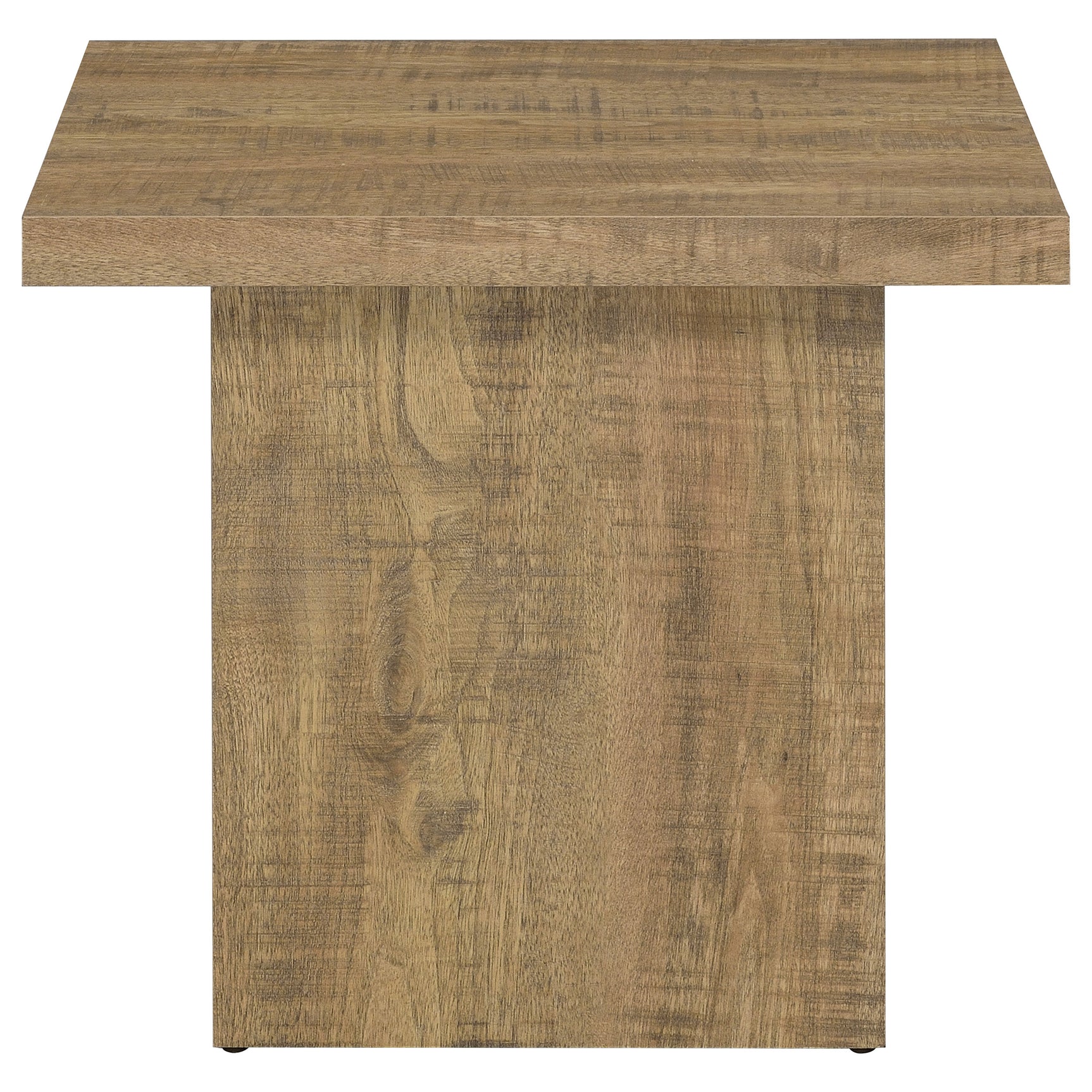 Devar Square Engineered Wood End Table Mango Brown - Tampa Furniture Outlet