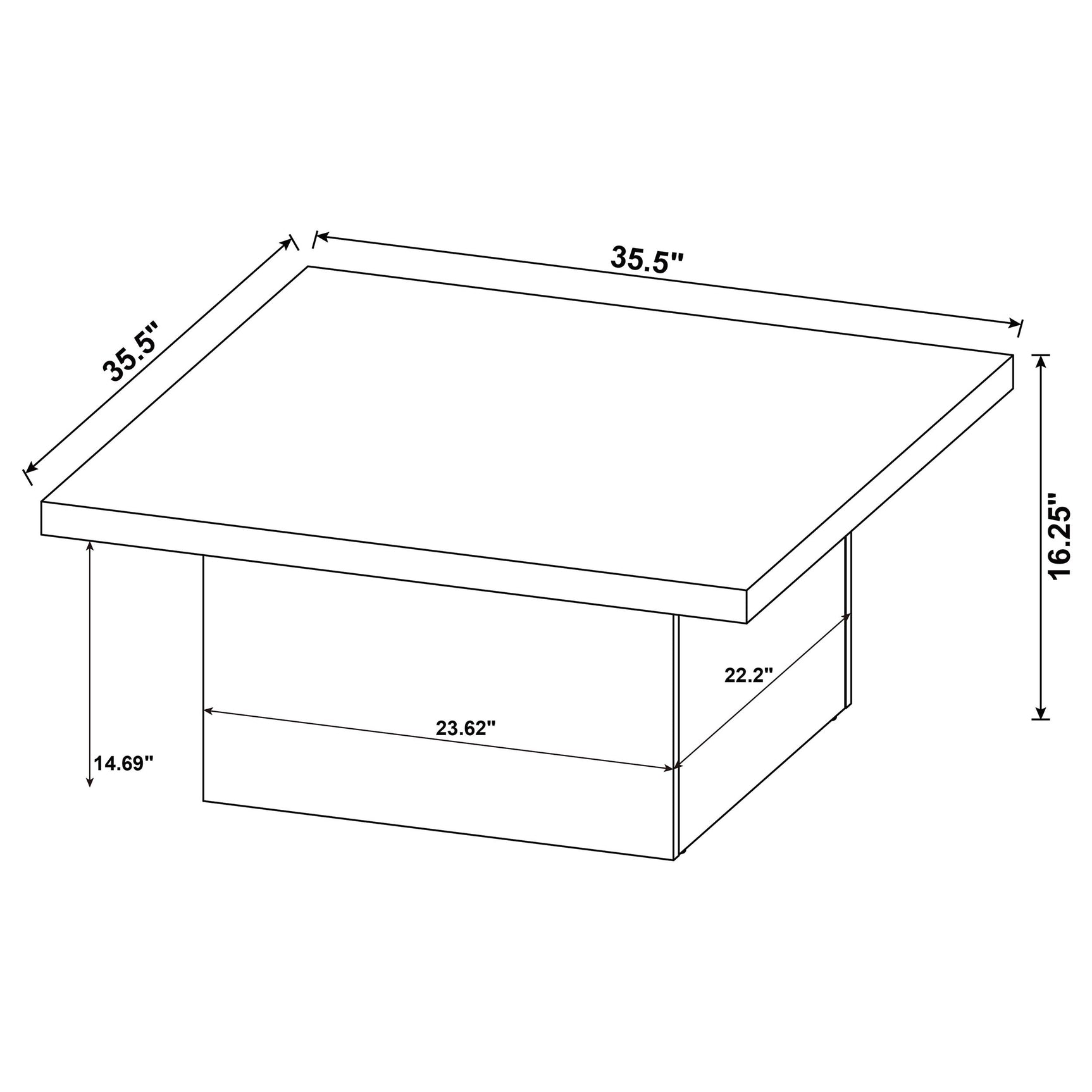 Devar 2-piece Square Coffee and End Table Set Mango - Tampa Furniture Outlet