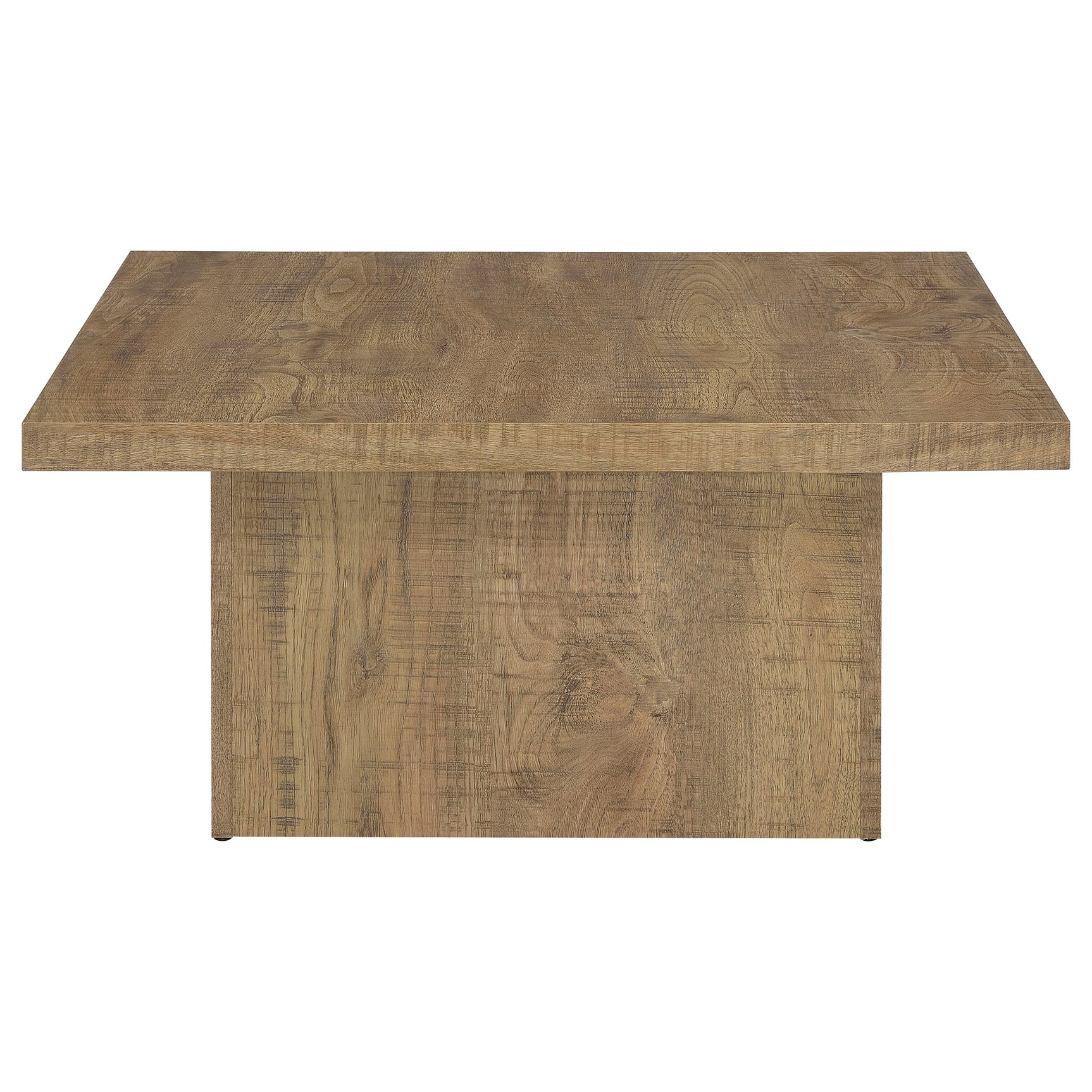 Devar Square Engineered Wood Coffee Table Mango Brown - Tampa Furniture Outlet