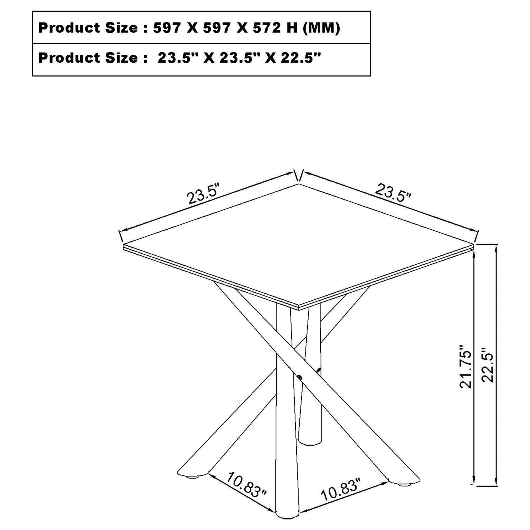 Carvell 2-piece Square Coffee and End Table Set Mirage White - Tampa Furniture Outlet