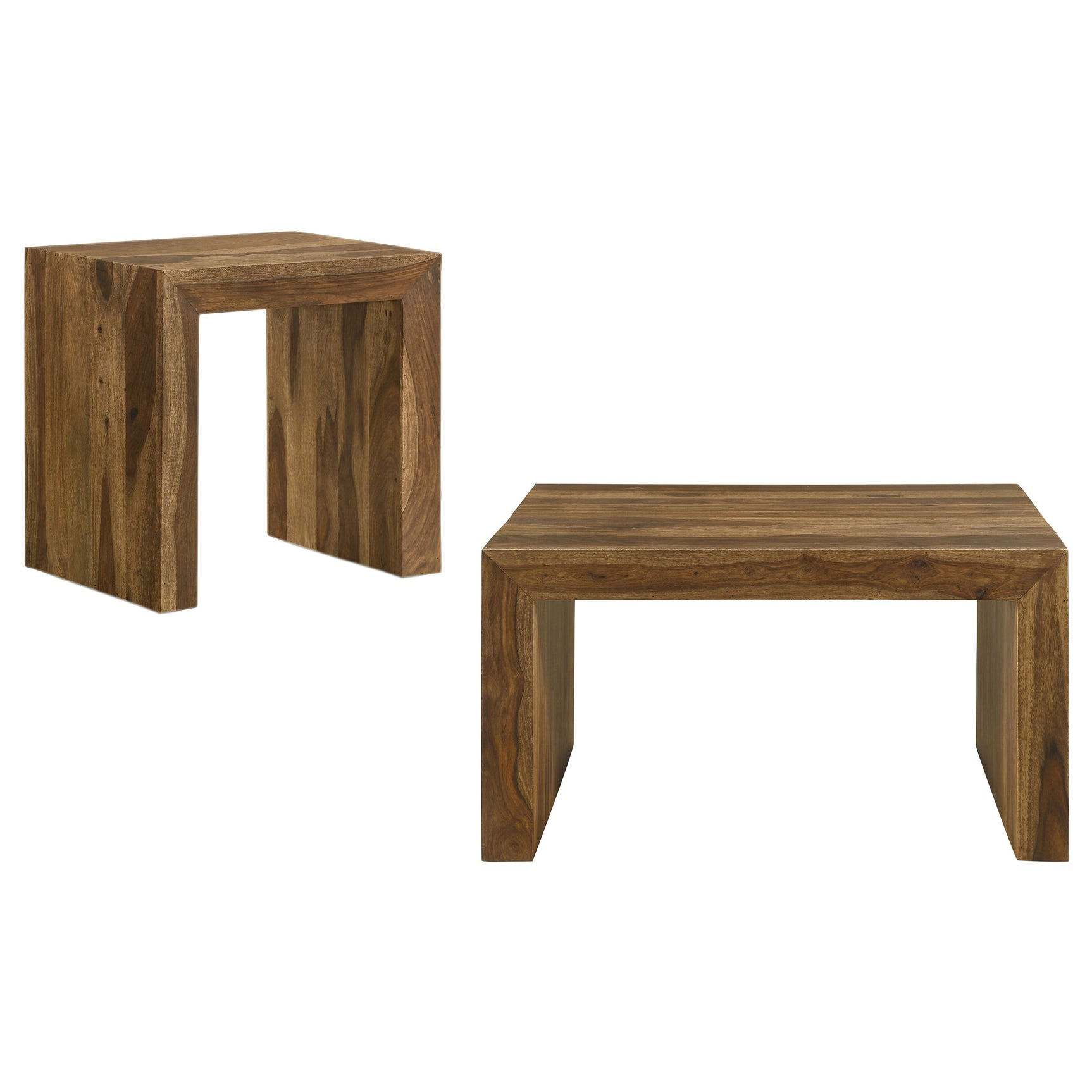 Odilia 2-piece Solid Wood Coffee and End Table Set Auburn - Tampa Furniture Outlet