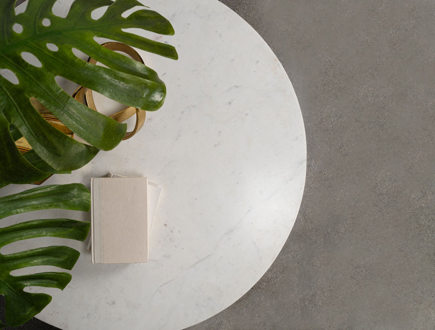 Astoria Round Genuine Marble Side End Table White - Tampa Furniture Outlet
