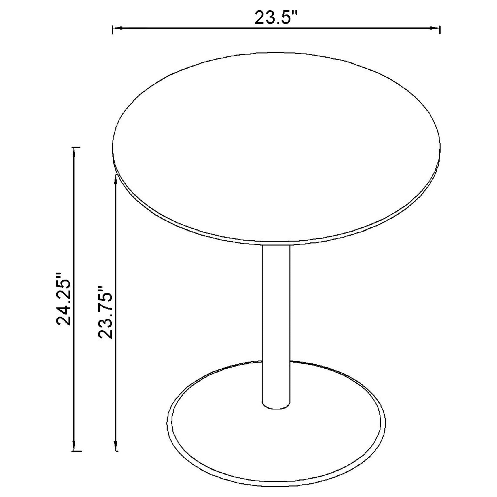 Ganso 3-piece Round Glass Top Coffee and End Table Set Black - Tampa Furniture Outlet