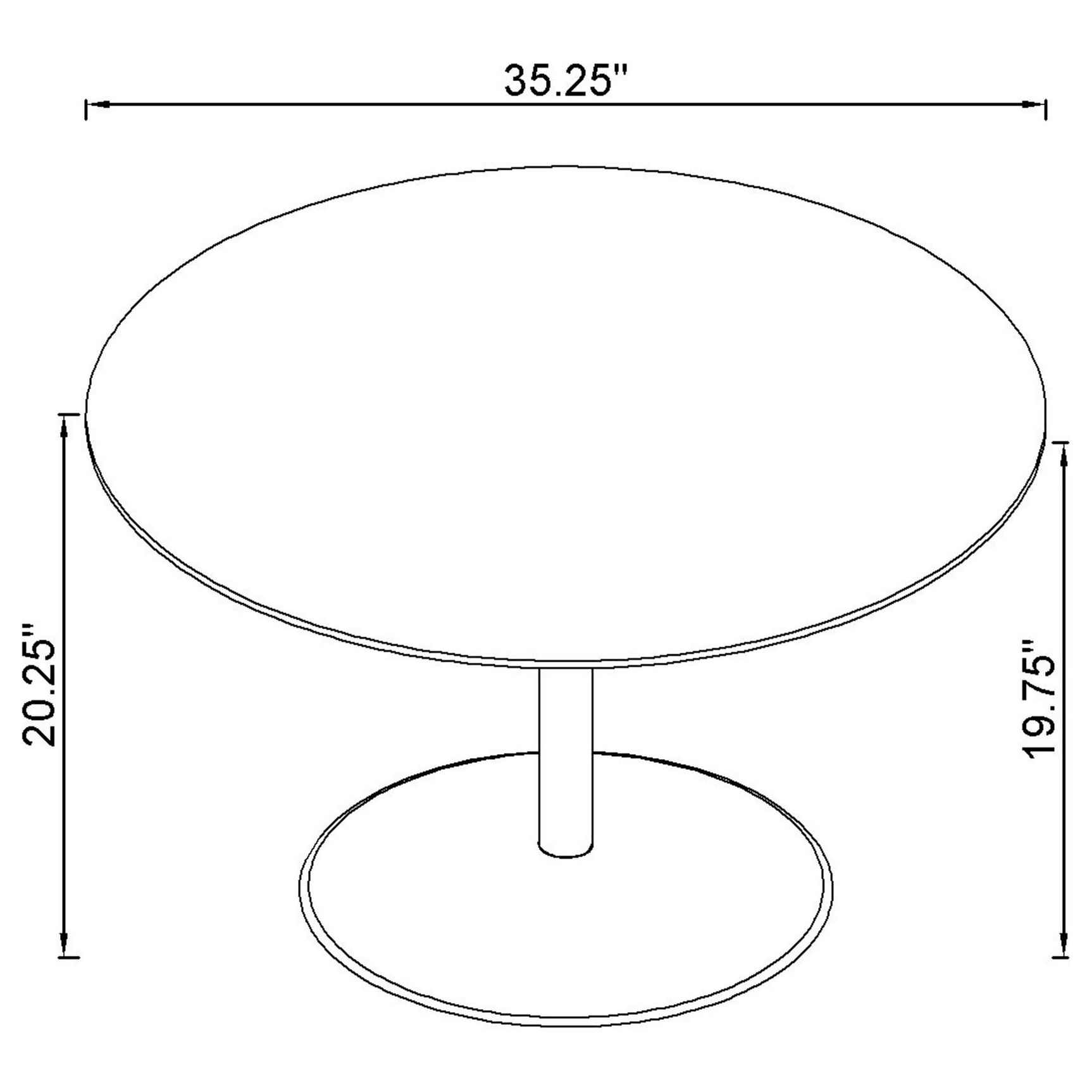 Ganso 3-piece Round Glass Top Coffee and End Table Set Black - Tampa Furniture Outlet