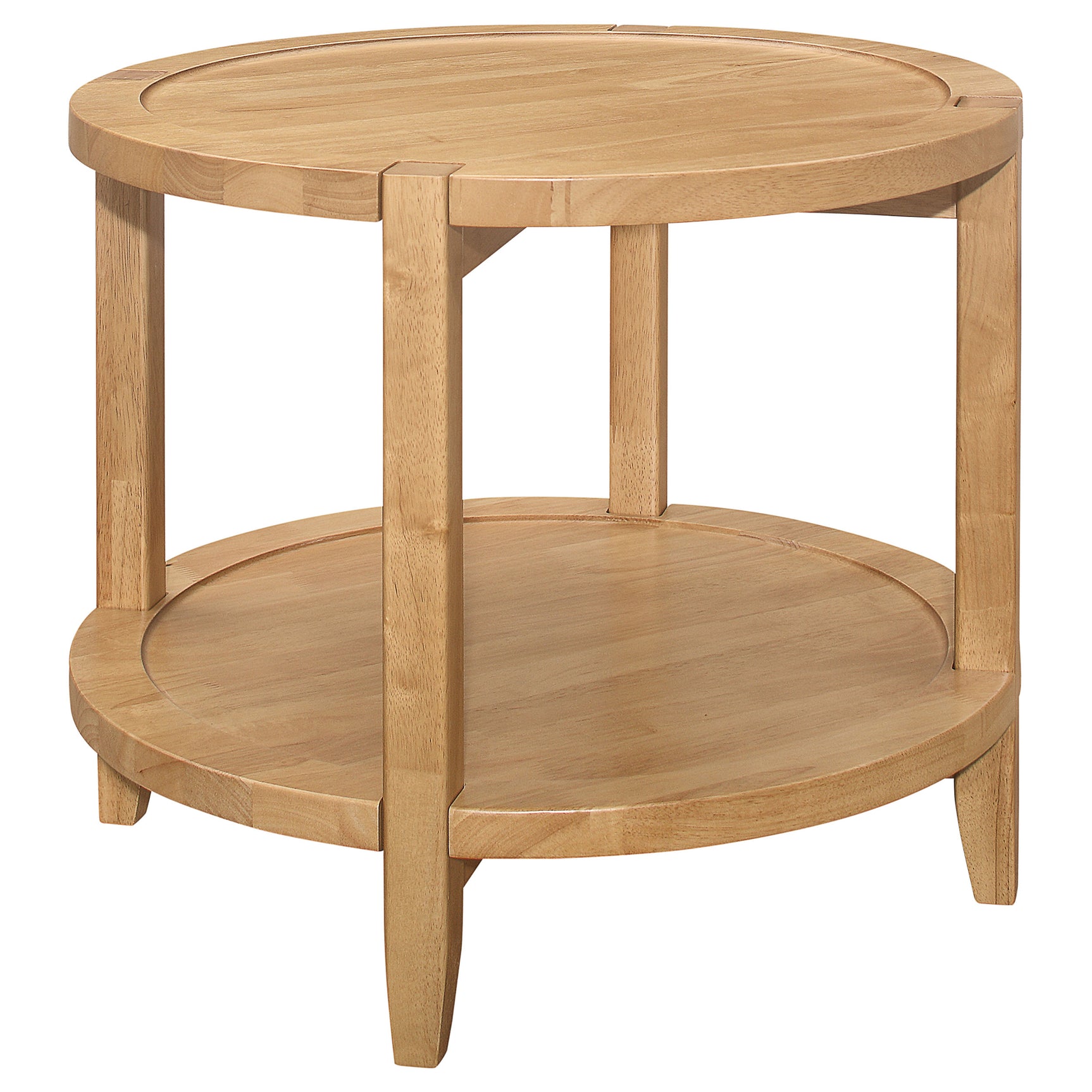 Camillo 2-piece Round Coffee and End Table Set Maple - Tampa Furniture Outlet