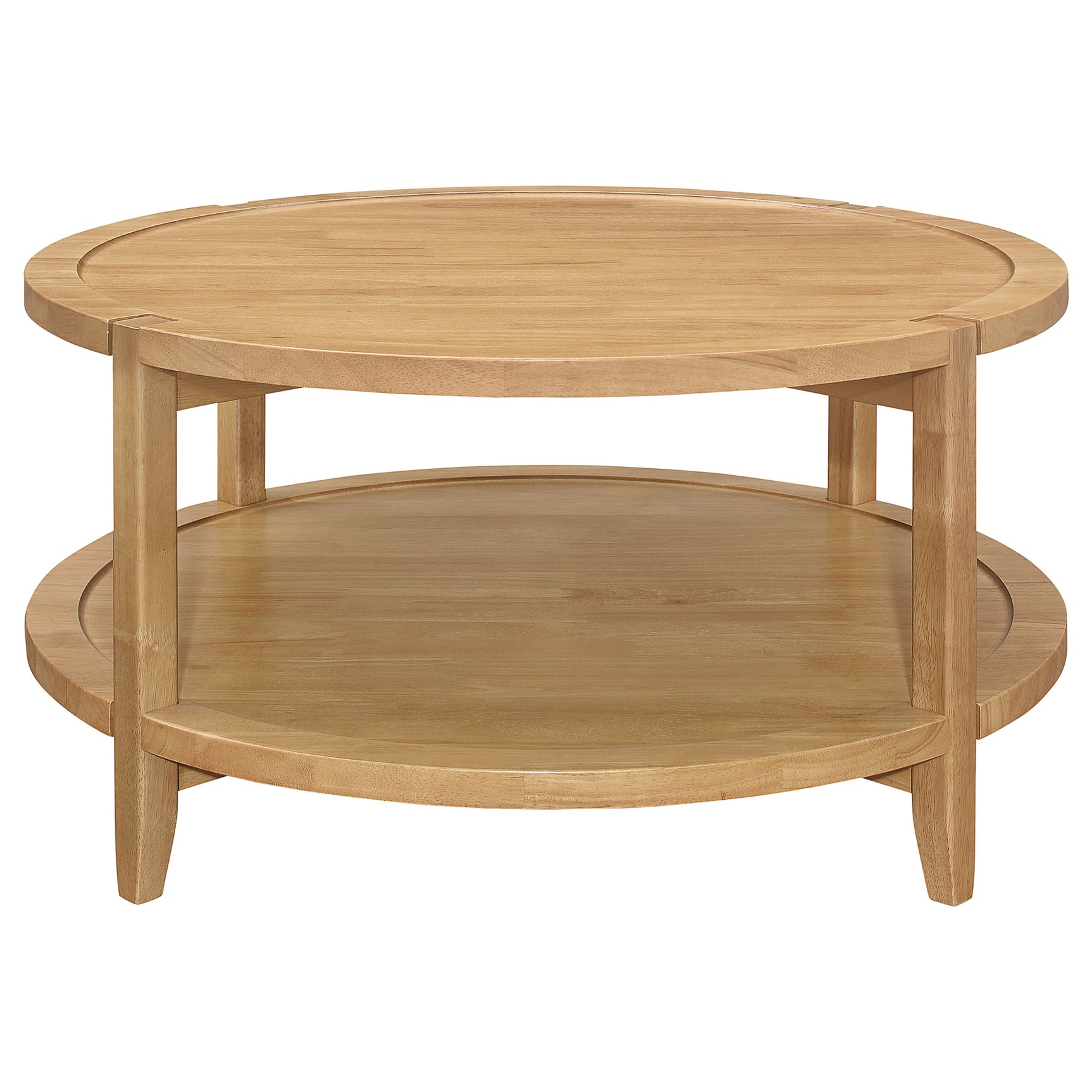 Camillo 3-piece Round Coffee and End Table Set Maple - Tampa Furniture Outlet