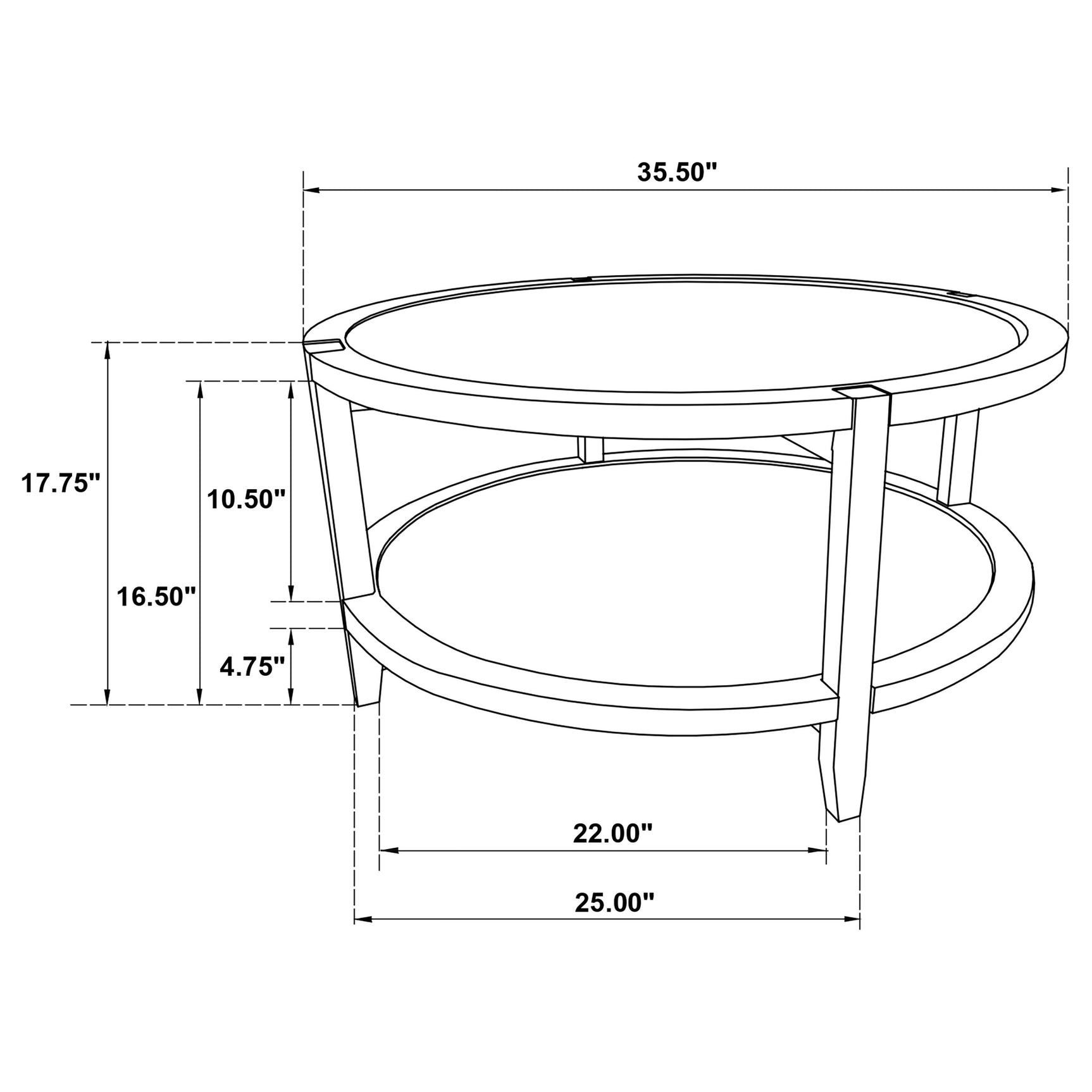 Camillo Round Solid Wood Coffee Table Maple Brown - Tampa Furniture Outlet