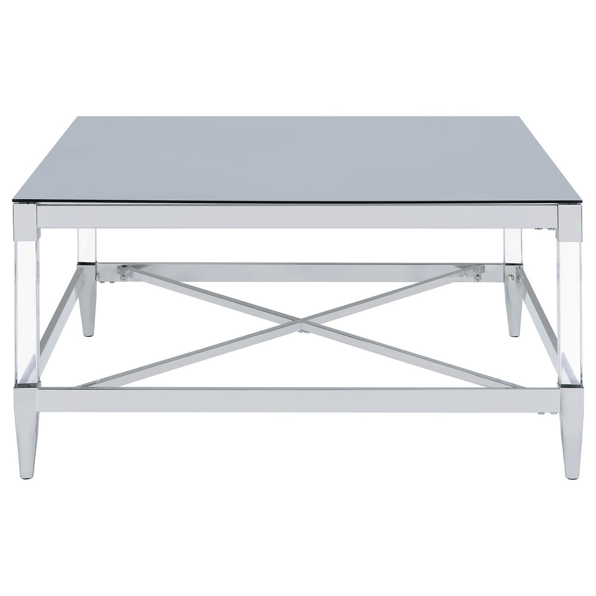 Lindley 2-piece Square Coffee and End Table Set Chrome