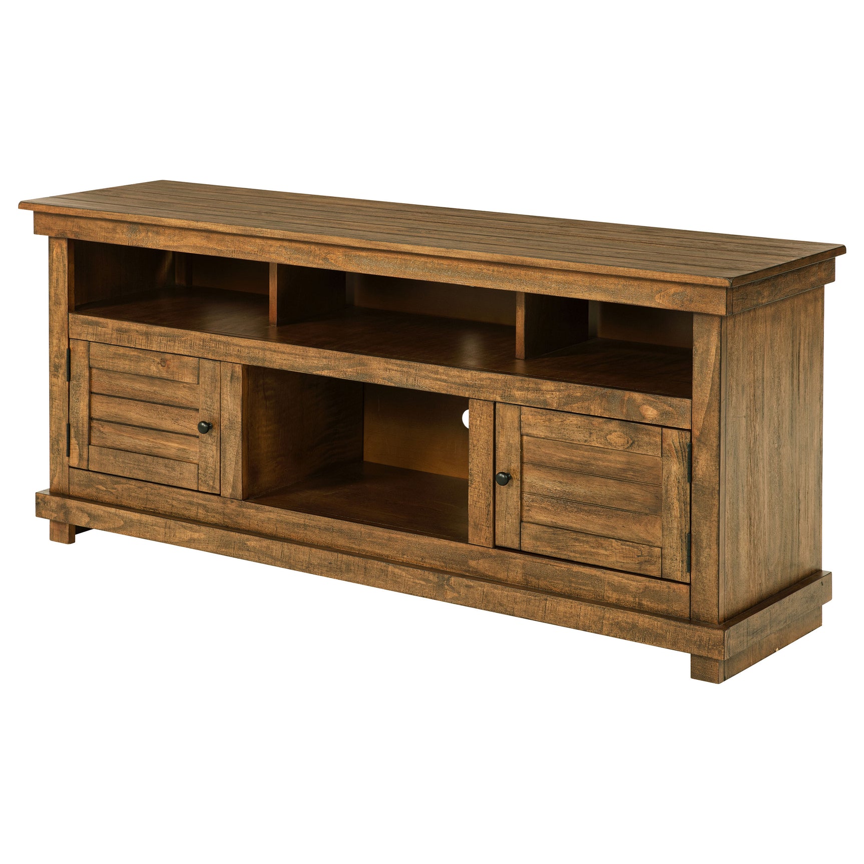 Payne 60-inch TV Stand Media Console Distressed Brown - Tampa Furniture Outlet