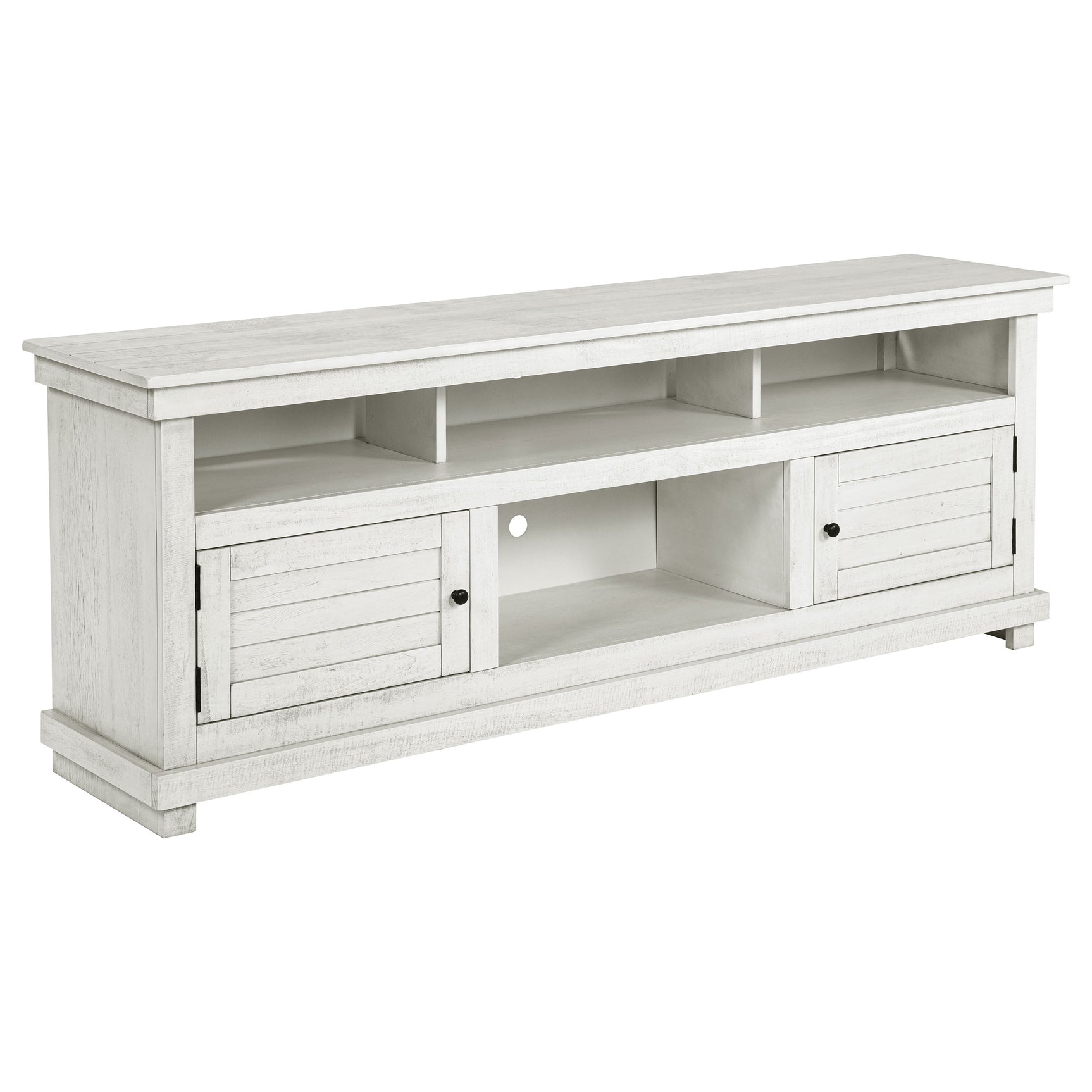 Tampa Furniture Outlet - Coaster - Payne 70-inch TV Stand Media Console Distressed White - 710053