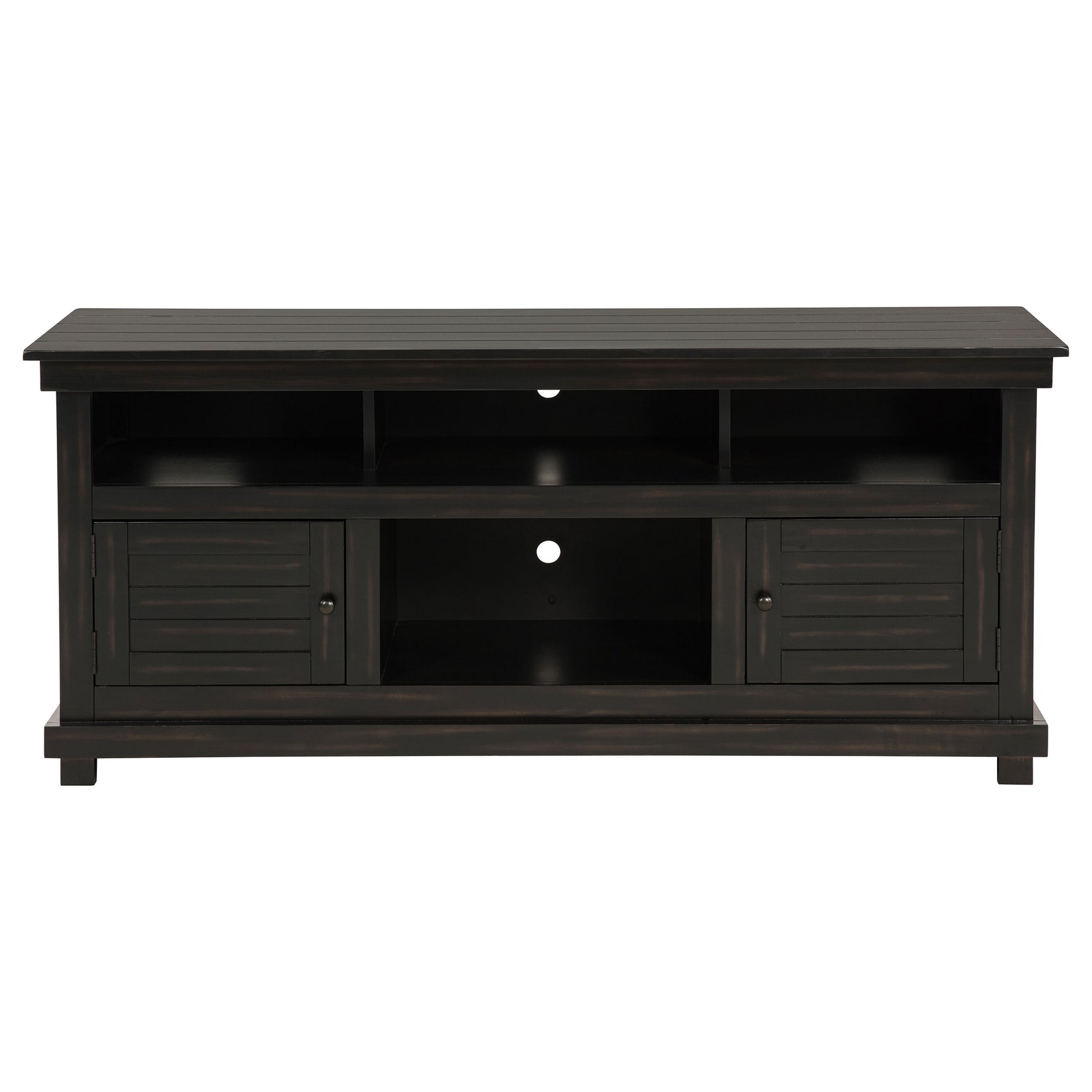 Payne 60-inch TV Stand Media Console Distressed Java - Tampa Furniture Outlet