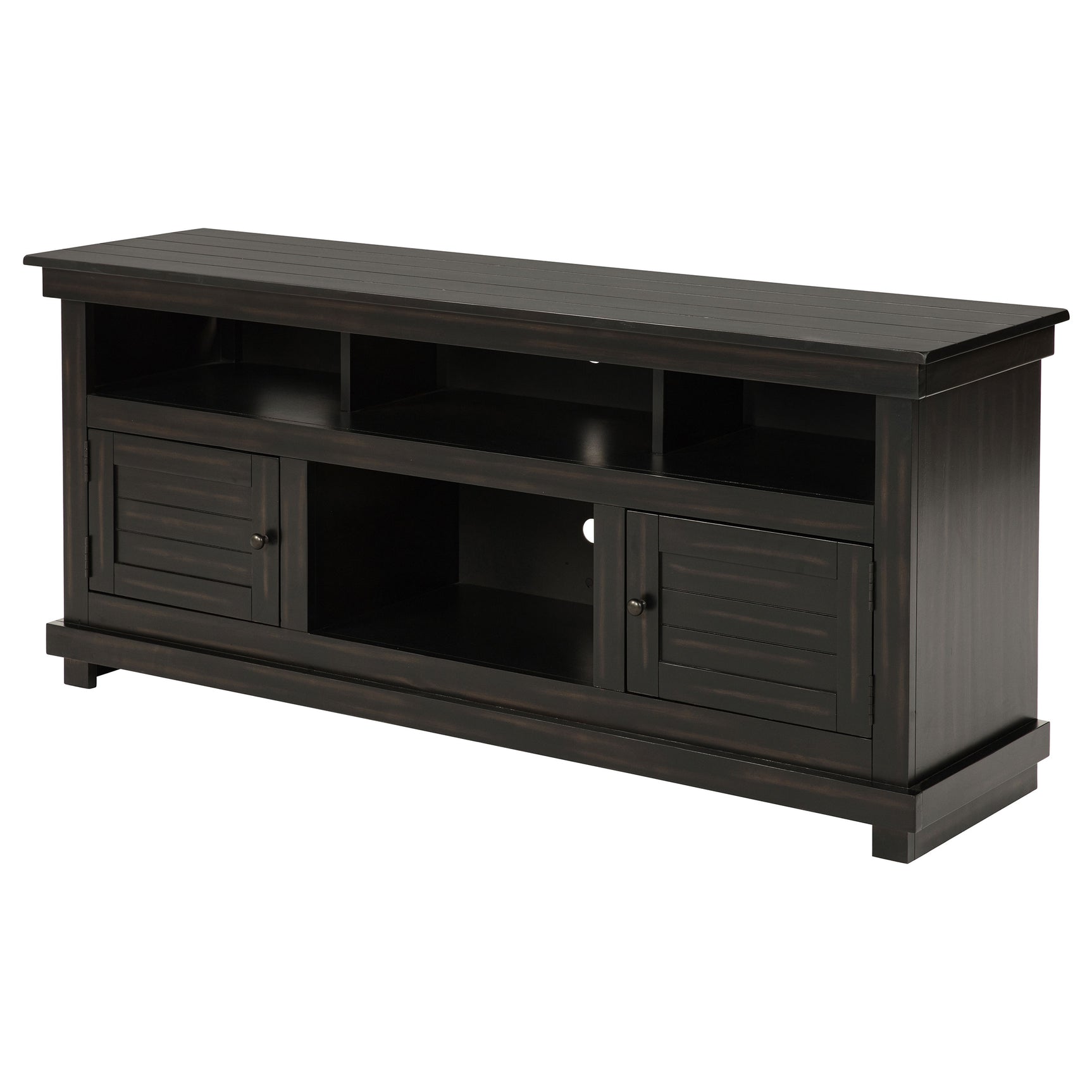 Payne 60-inch TV Stand Media Console Distressed Java - Tampa Furniture Outlet