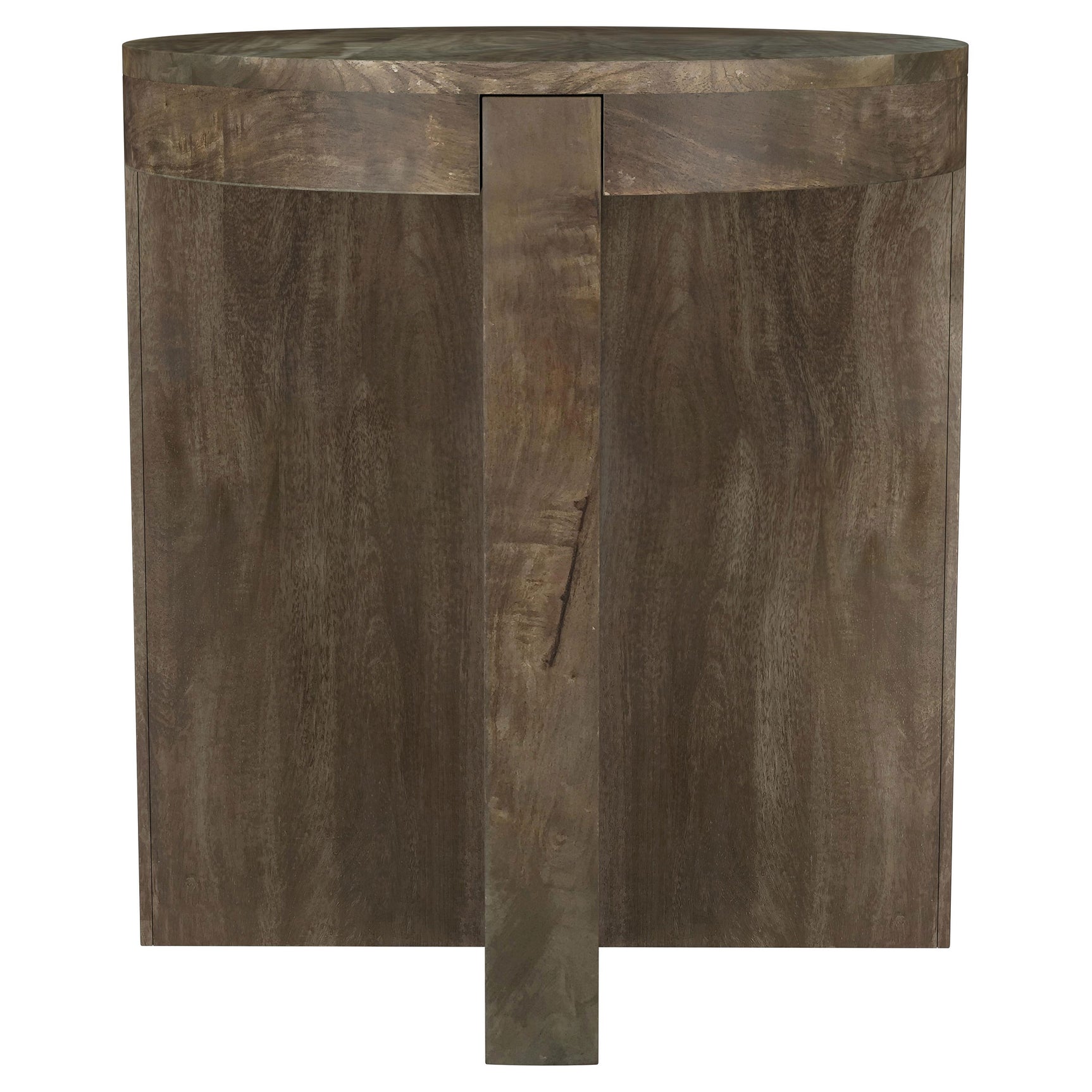 Tampa Furniture Outlet - Coaster - Kinkaid Round Solid Mango Wood End Table Brown - 710137