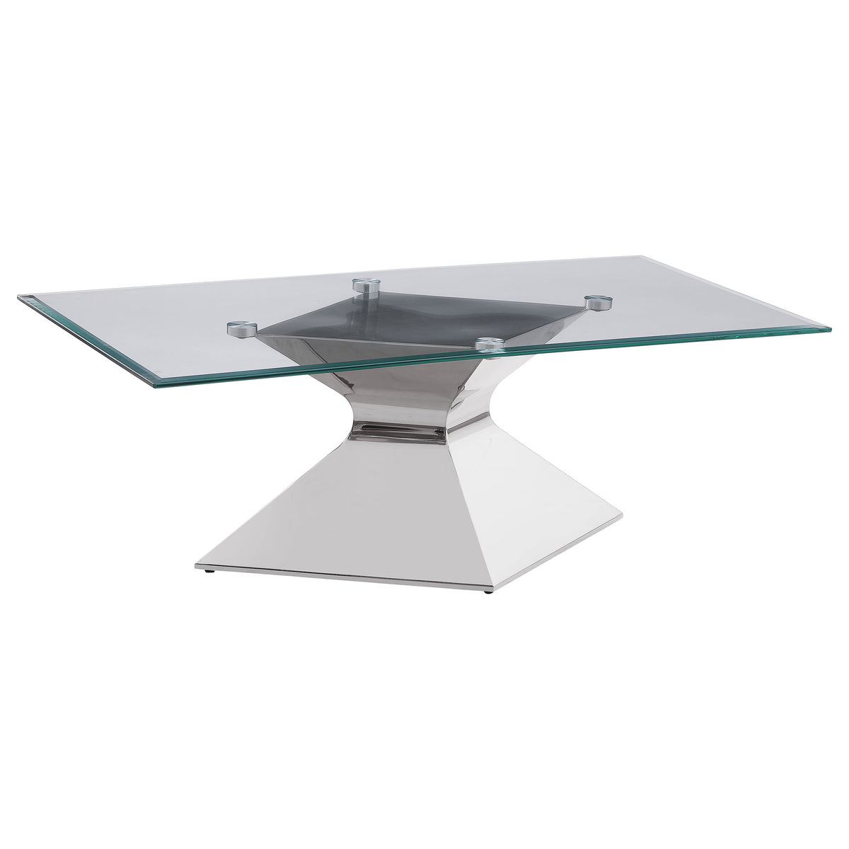 Jenny 2-piece Rectangular Coffee and End Table Set Chrome