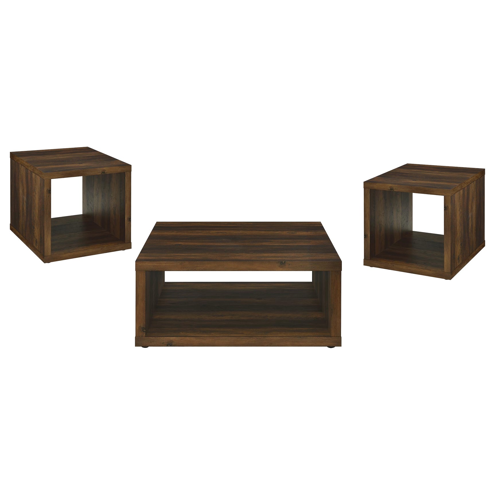 Frisco 3-piece Coffee and End Table Set Dark Pine - Tampa Furniture Outlet