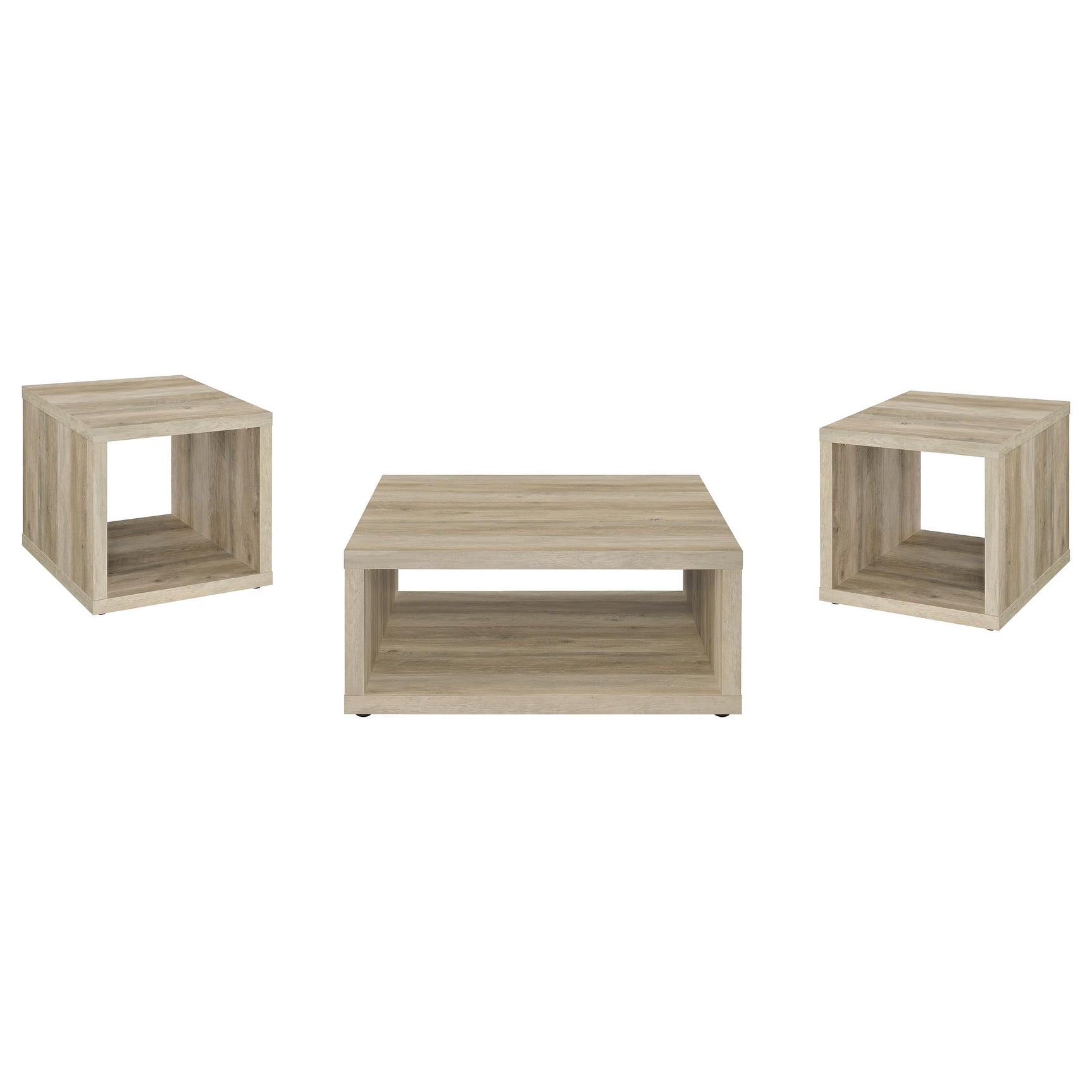 Frisco 3-piece Coffee and End Table Set Distressed Pine - Tampa Furniture Outlet