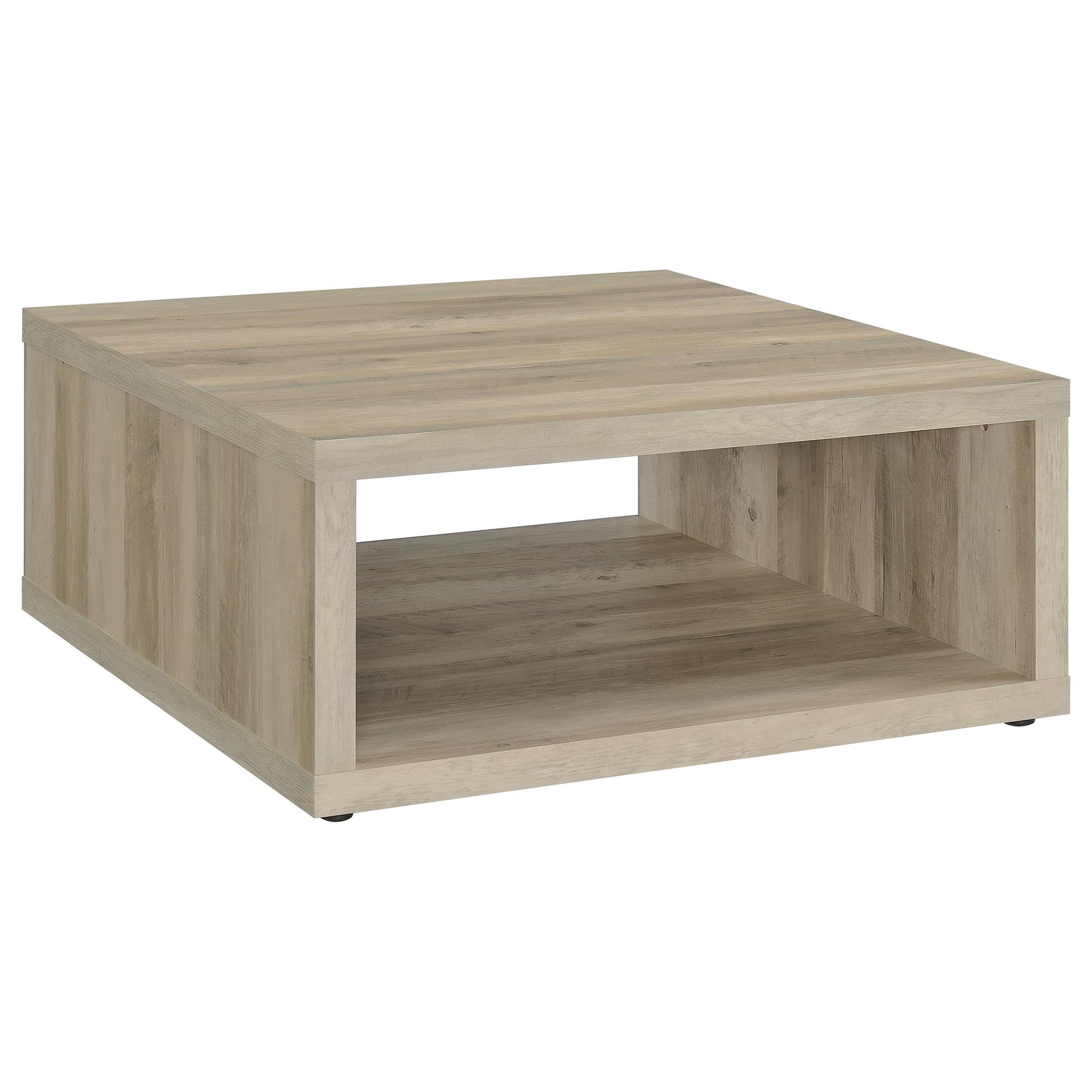 Tampa Furniture Outlet - Coaster - Frisco Square Engineered Wood Coffee Table Distressed Pine - 710518