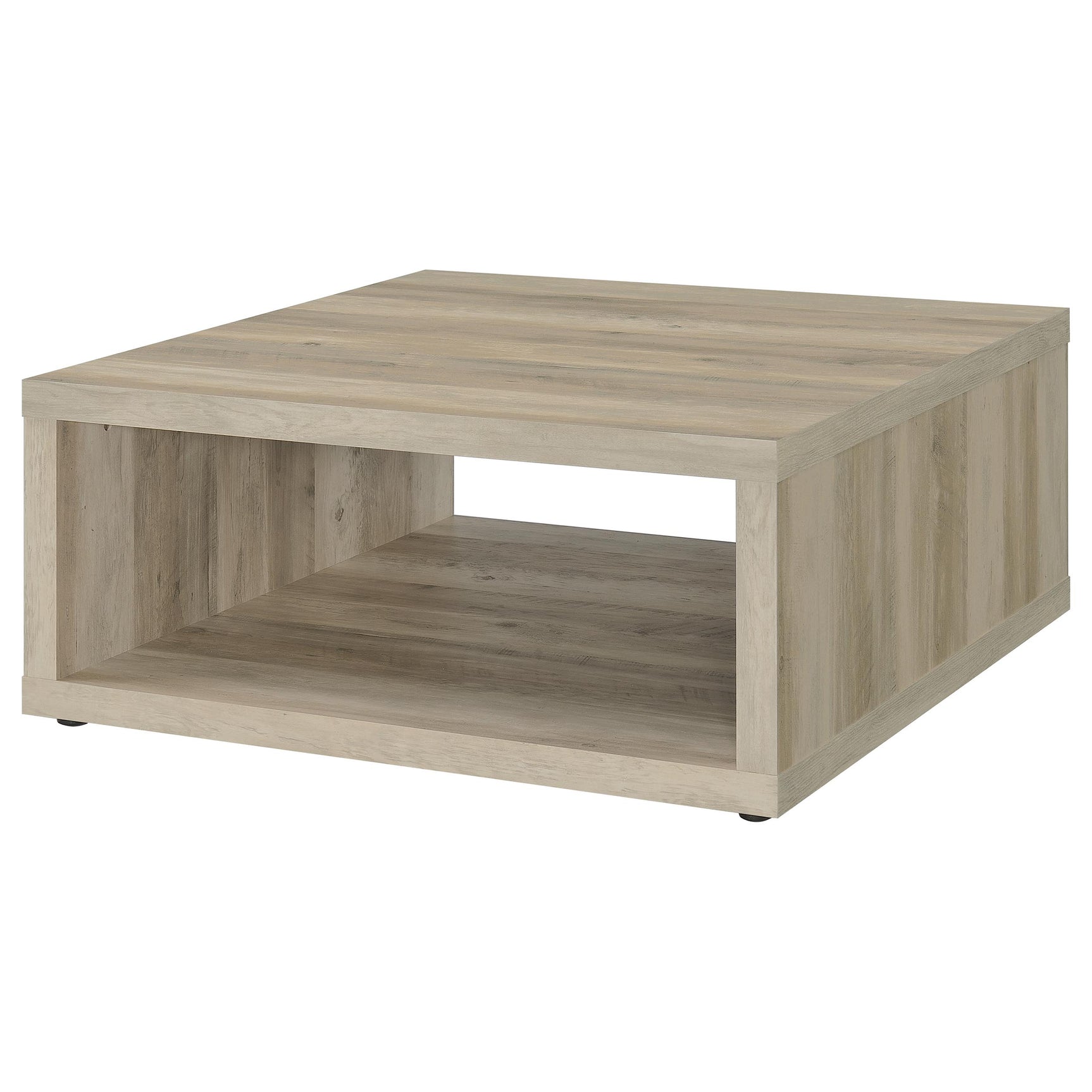 Frisco Square Engineered Wood Coffee Table Distressed Pine - Tampa Furniture Outlet