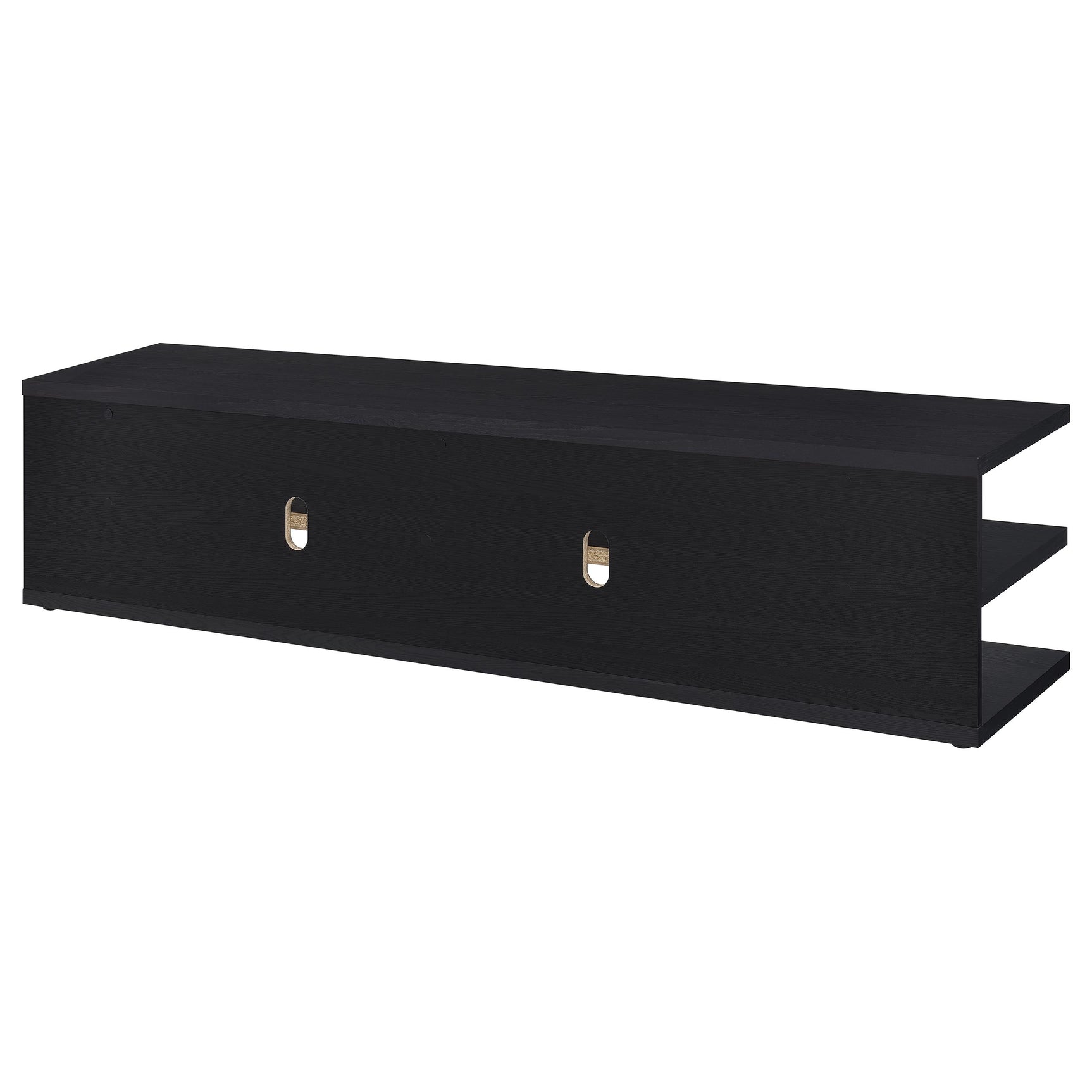 Cartmill 78-inch 2-tier TV Stand Media Console Black - Tampa Furniture Outlet