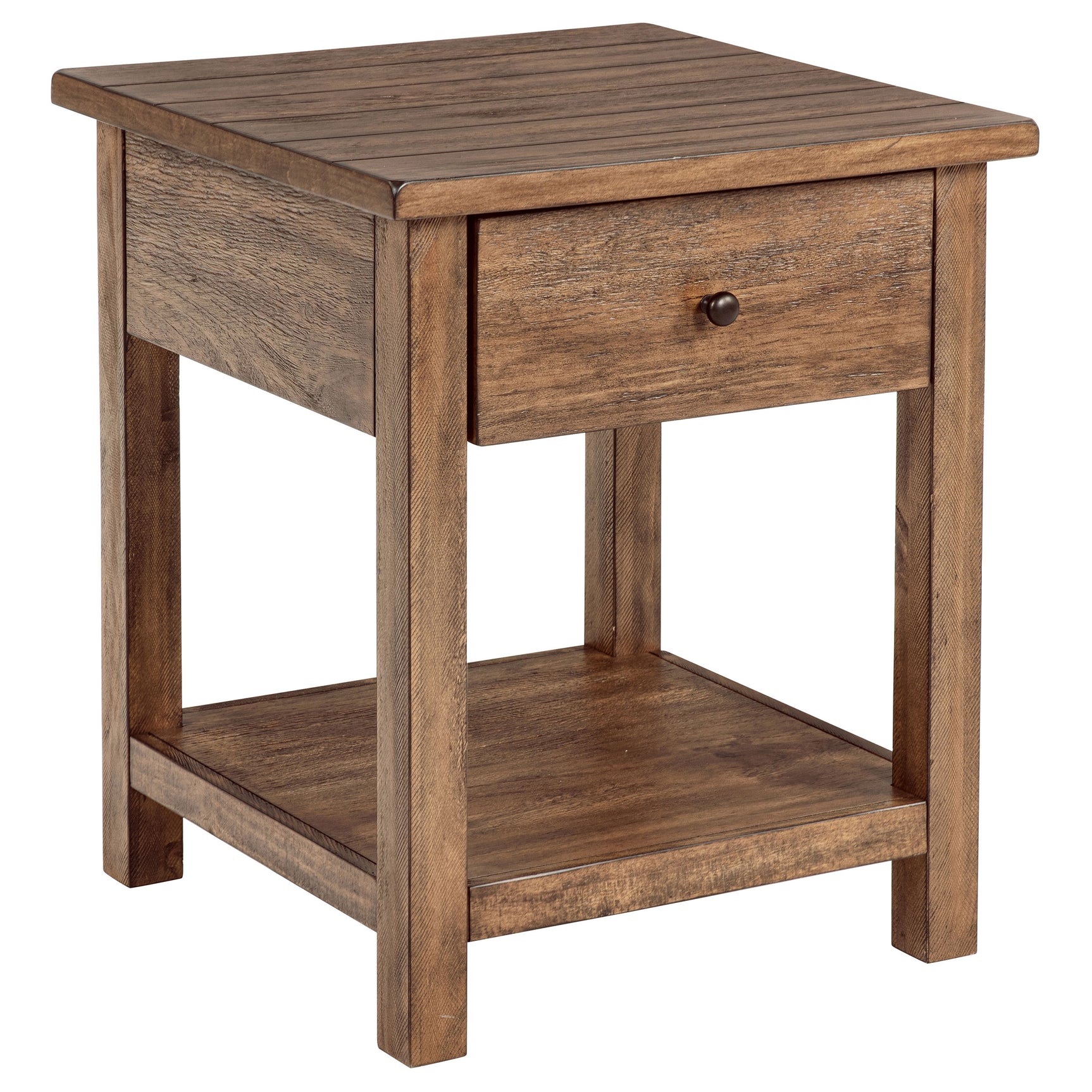 Tampa Furniture Outlet - Coaster - Payne 1-drawer Wood End Table with Shelf Distressed Brown - 710547