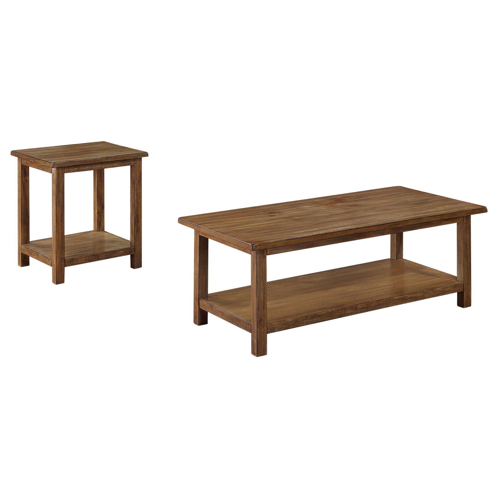 Payne 2-piece Coffee and End Table Set Distressed Brown - Tampa Furniture Outlet
