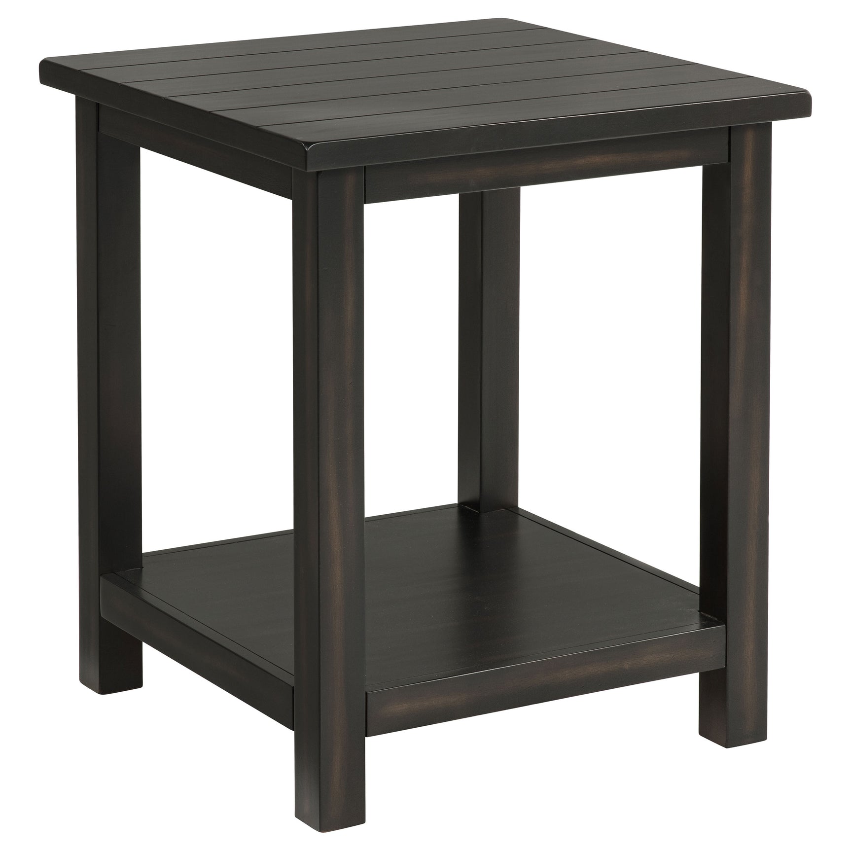 Tampa Furniture Outlet - Coaster - Payne Wood End Table with Shelf Distressed Java - 710566