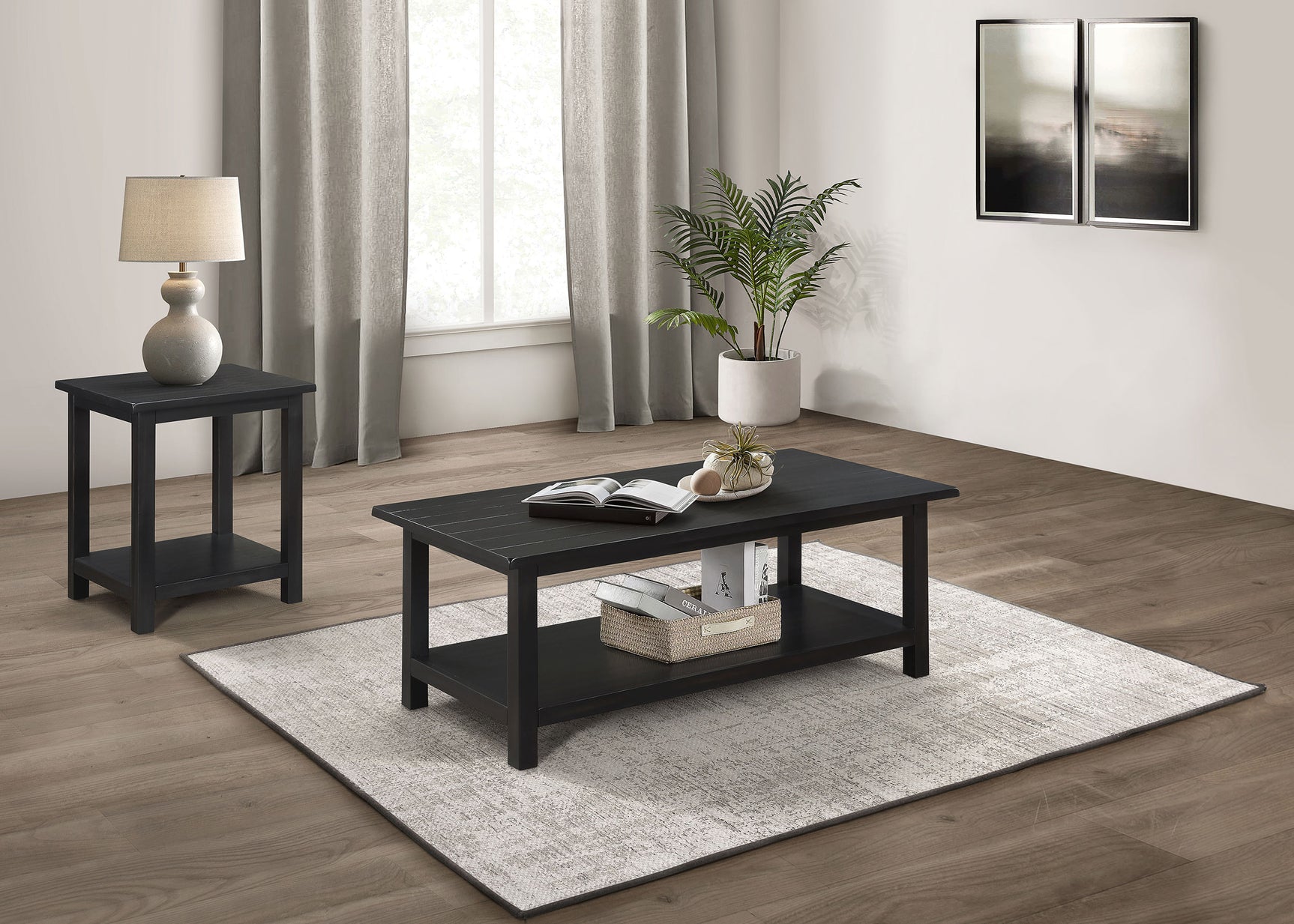 Tampa Furniture Outlet - Coaster - Payne 2-piece Coffee and End Table Set Distressed Java - 710568-S2A