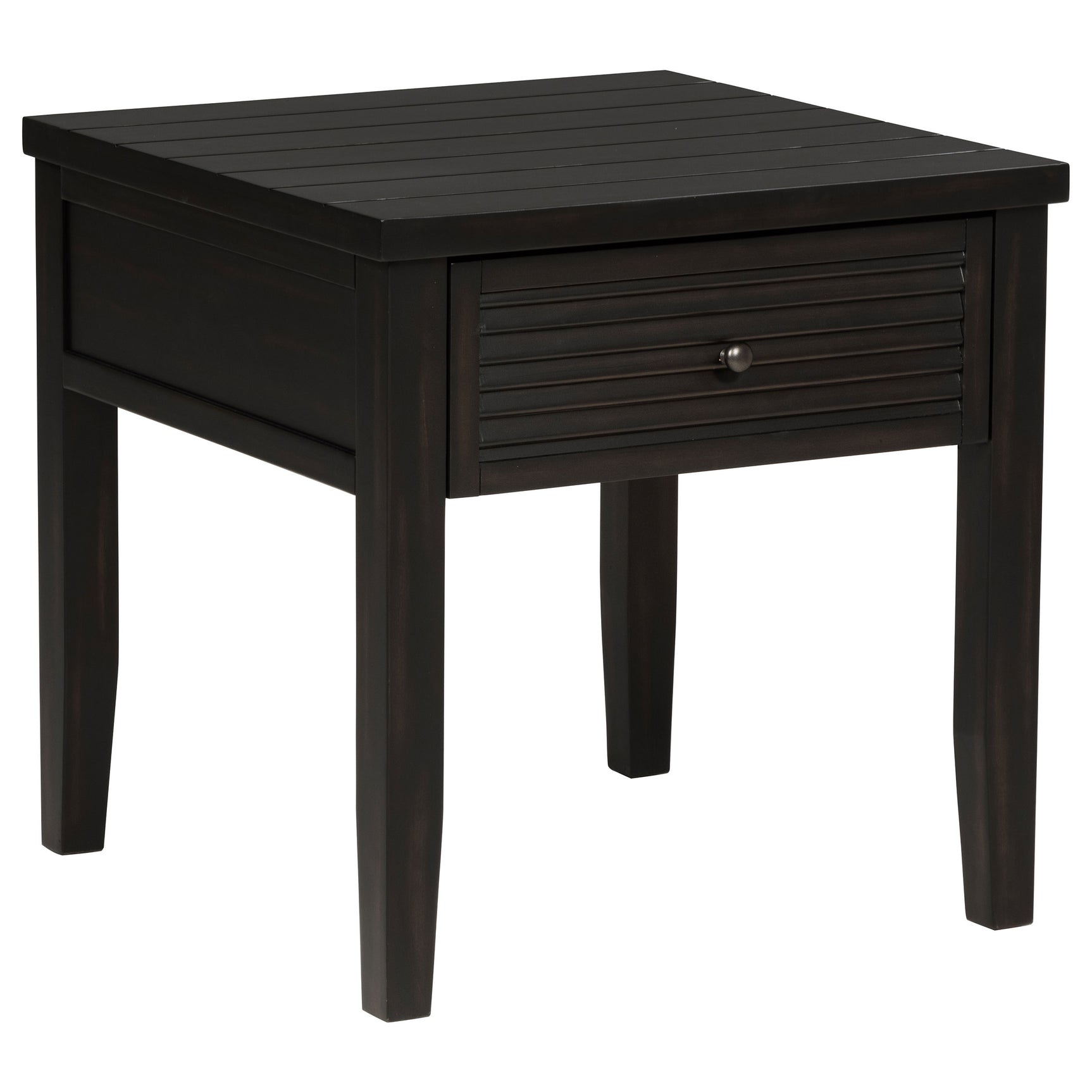 Tampa Furniture Outlet - Coaster - Concord 1-drawer Square End Table Distressed Java - 710577