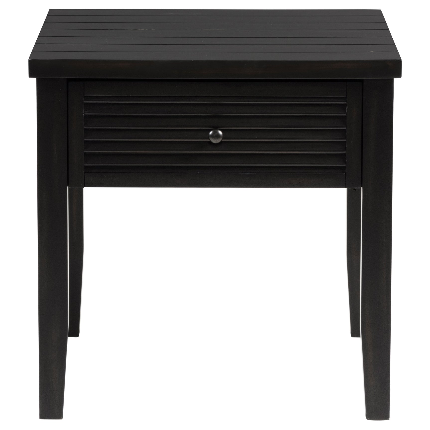 Concord 1-drawer Square End Table Distressed Java - Tampa Furniture Outlet