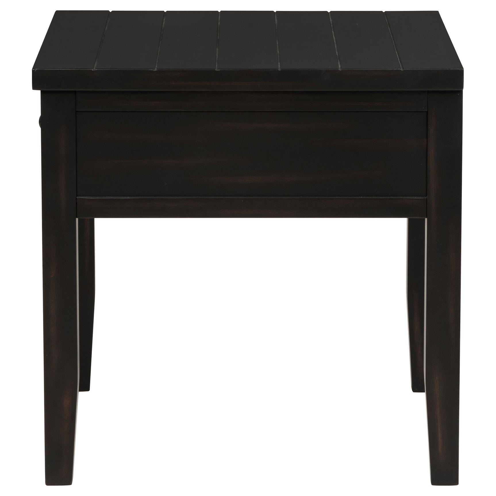 Concord 1-drawer Square End Table Distressed Java - Tampa Furniture Outlet