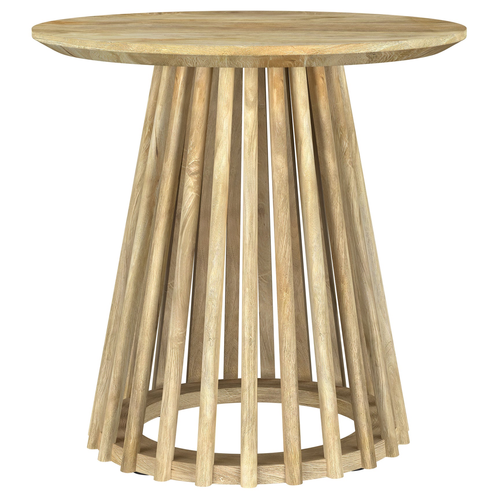 Touhy 3-piece Round Coffee and End Table Set Natural Mango - Tampa Furniture Outlet