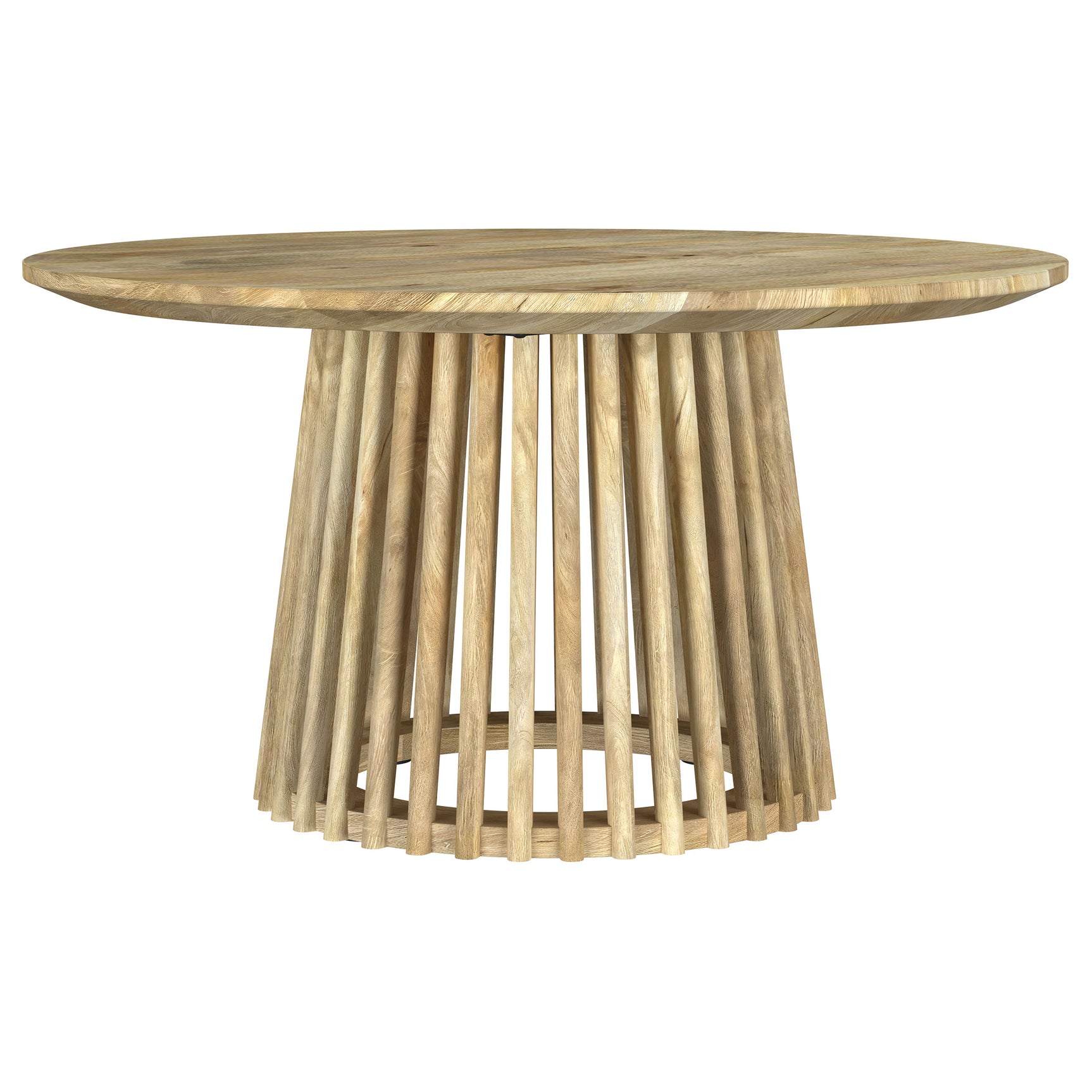 Tampa Furniture Outlet - Coaster - Touhy Round Solid Wood Cocktail Coffee Table Natural Mango - 710608
