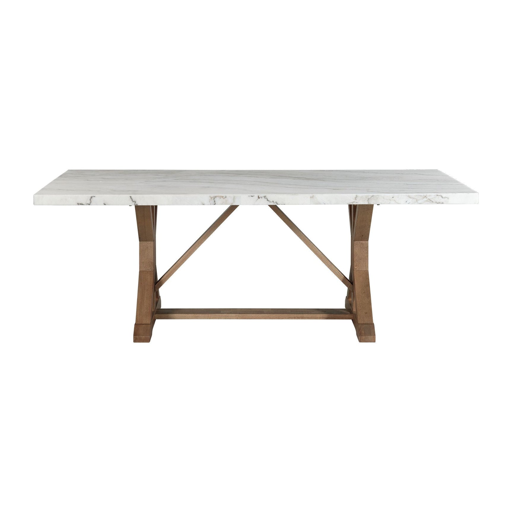 Lakeview - Marble Standard Height Rectangular Dining Table - White - Tampa Furniture Outlet