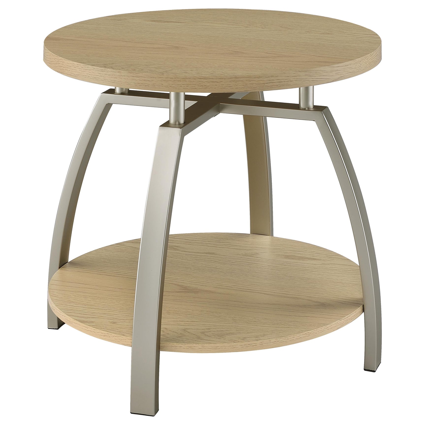 Dacre 2-piece Round Coffee and End Table Set Greige
