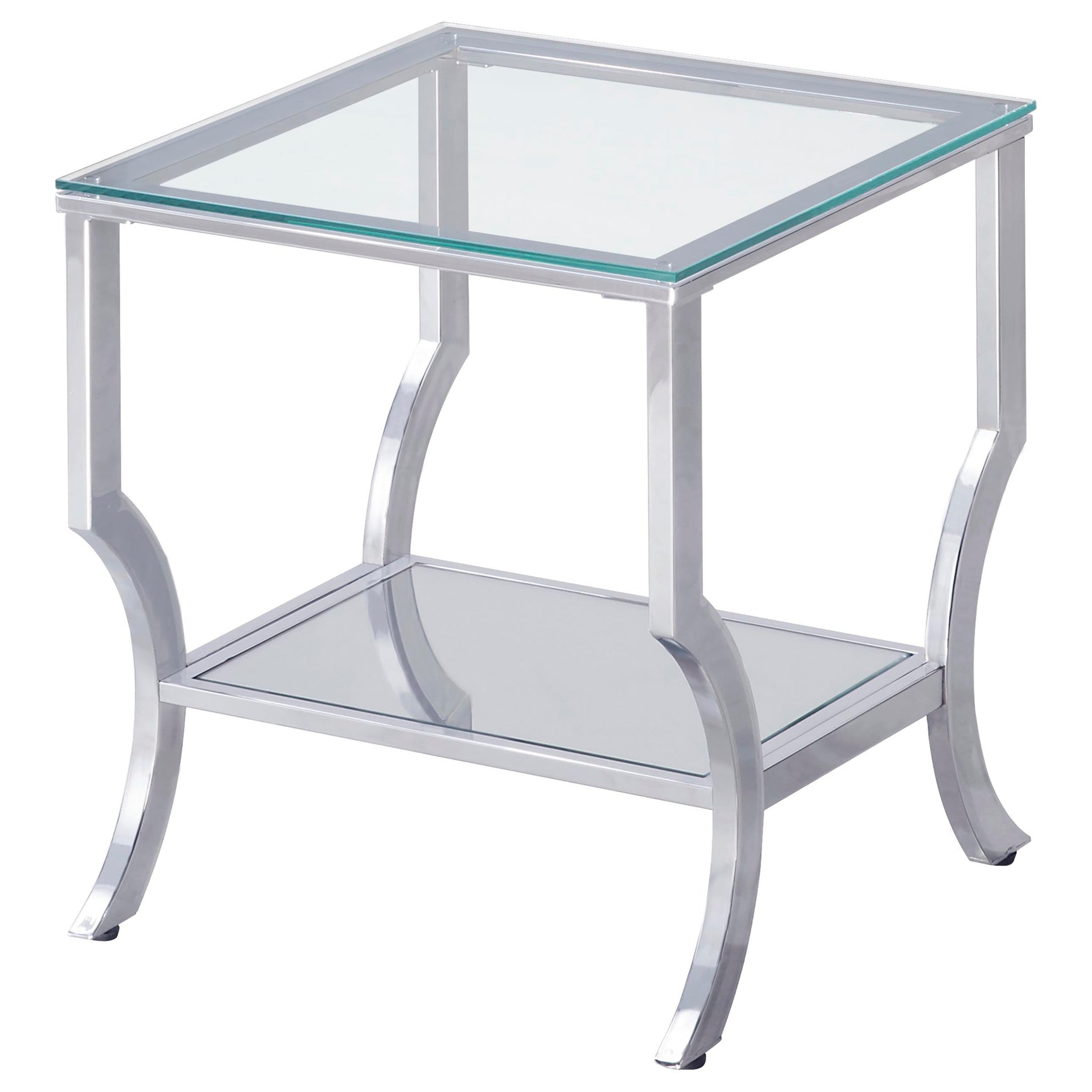 Saide 3-piece Glass Top Coffee and End Table Set Chrome - Tampa Furniture Outlet