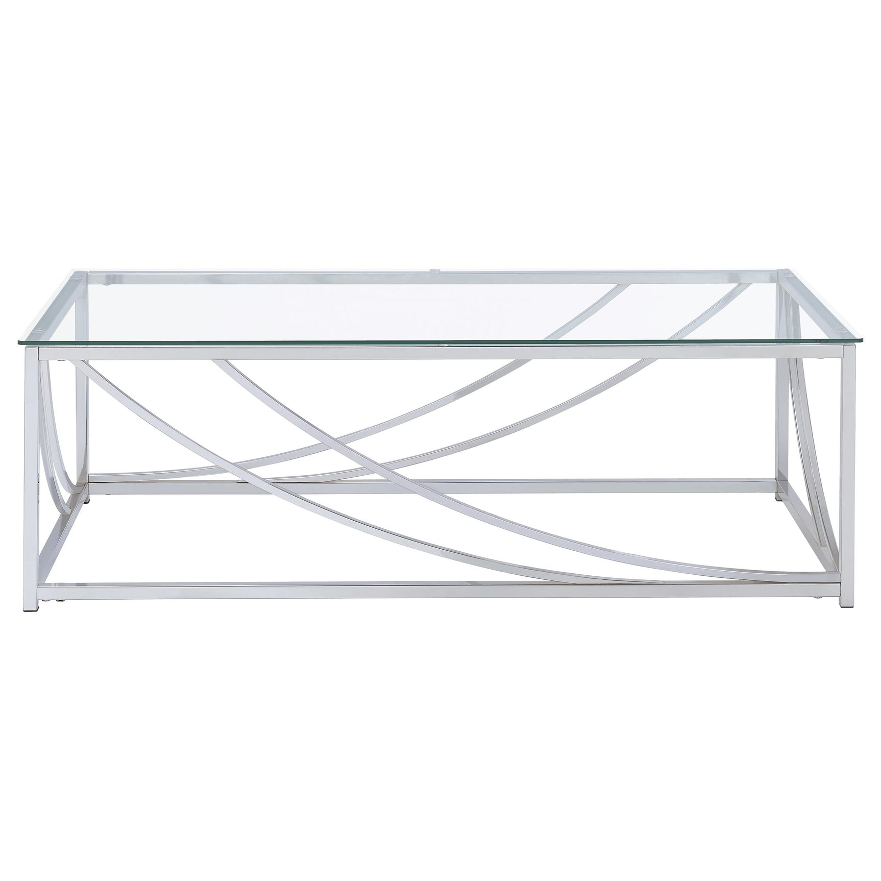 Lille 2-piece Glass Top Coffee And End Table Set Chrome - Tampa Furniture Outlet