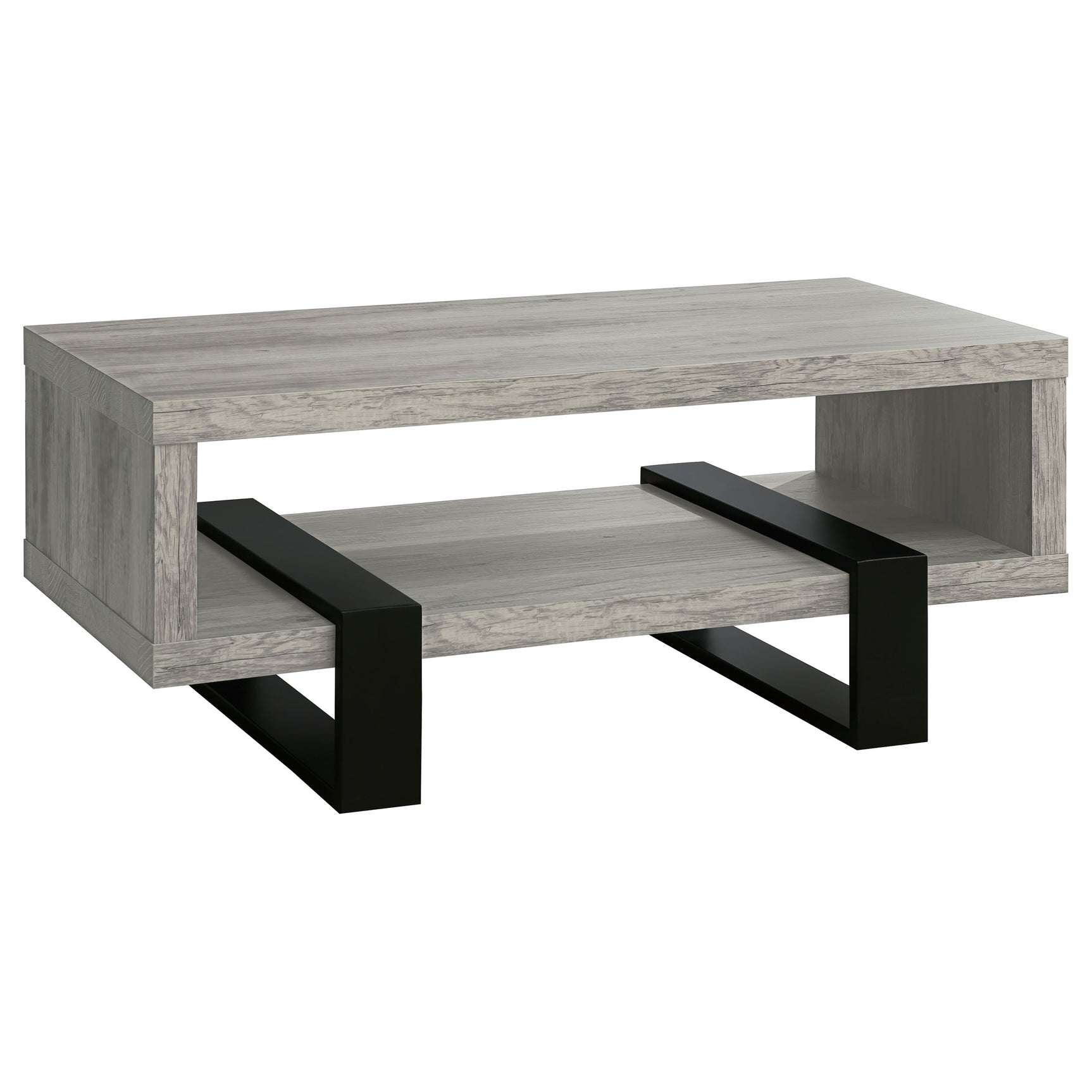 Tampa Furniture Outlet - Coaster - Dinard Engineered Wood Cocktail Coffee Table Grey Driftwood - 720878