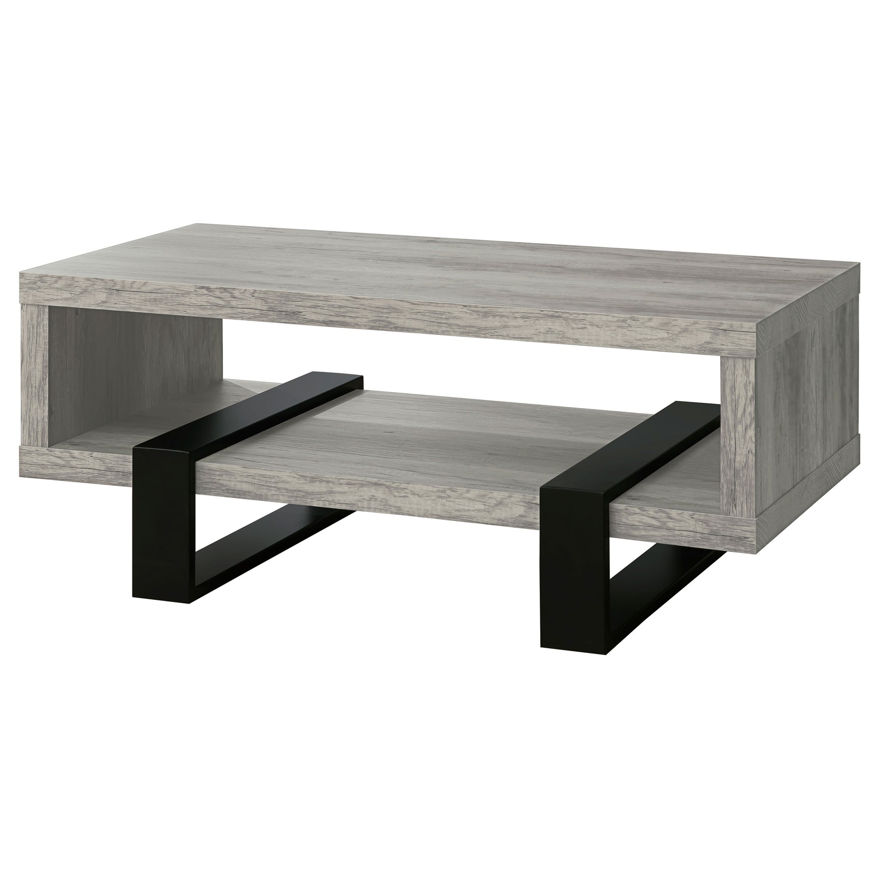 Dinard Engineered Wood Cocktail Coffee Table Grey Driftwood - Tampa Furniture Outlet