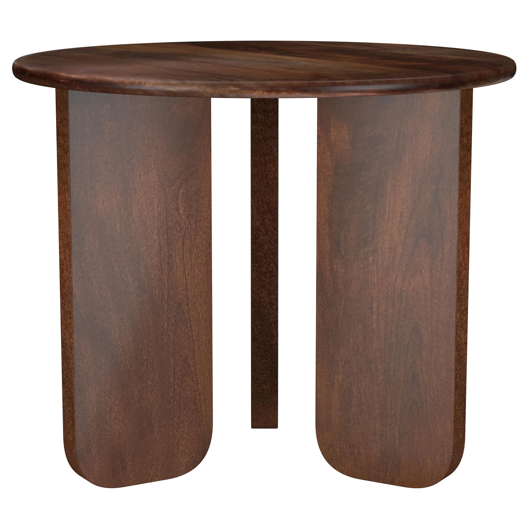 Tampa Furniture Outlet - Coaster - Dale Round Solid Mango Wood Side End Table Brown - 721997