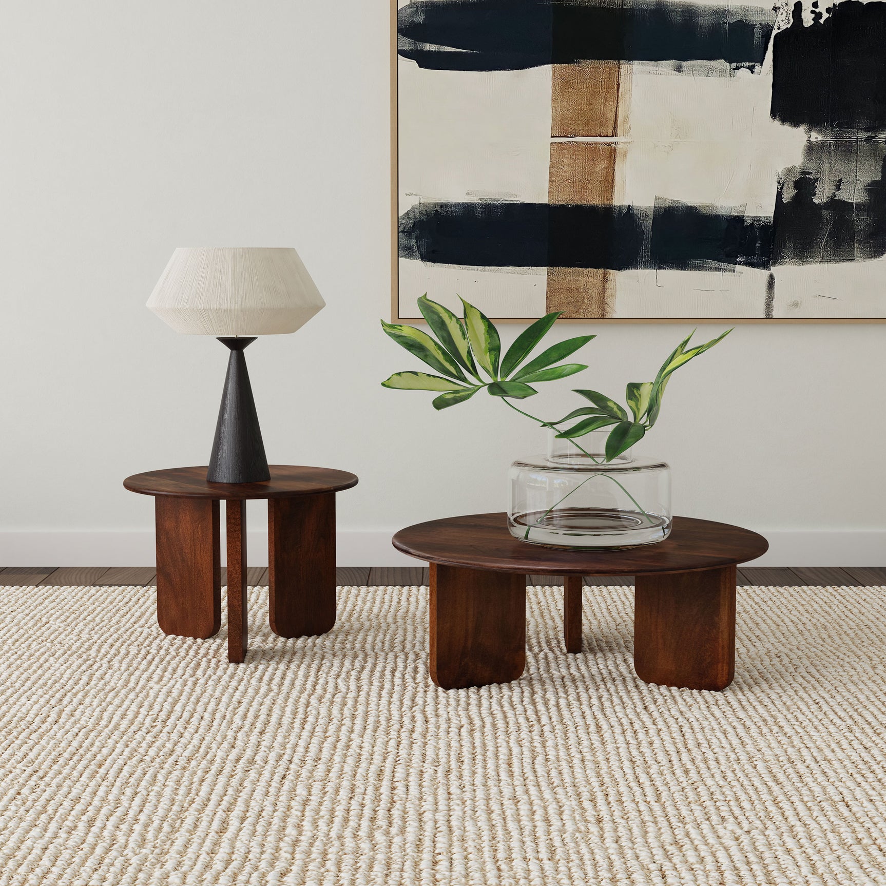 Tampa Furniture Outlet - Coaster - Dale 2-piece Solid Wood Coffee and End Table Set Brown - 721998-S2